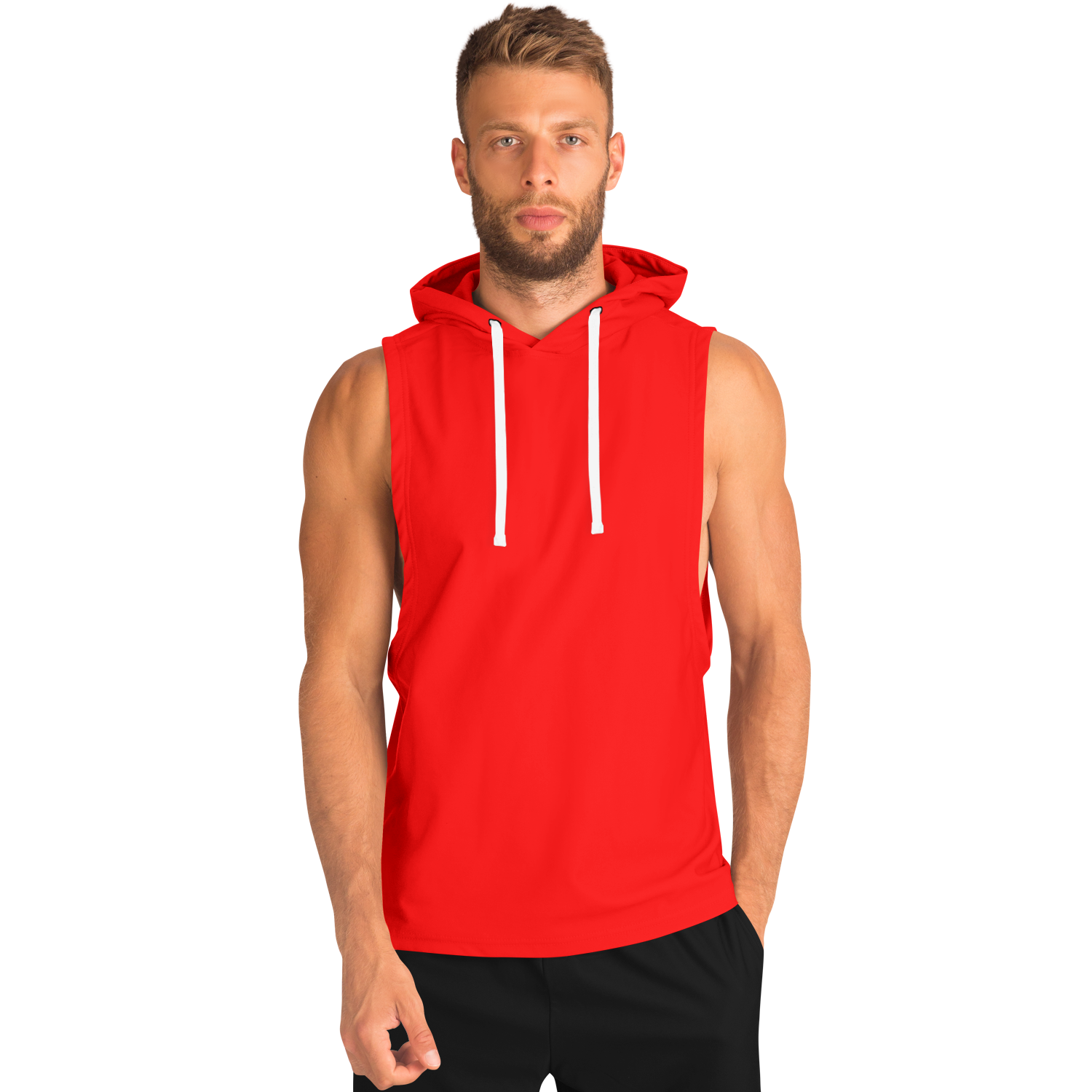 MEN'S SUMMIT SLEEVELESS HOODIE | really red