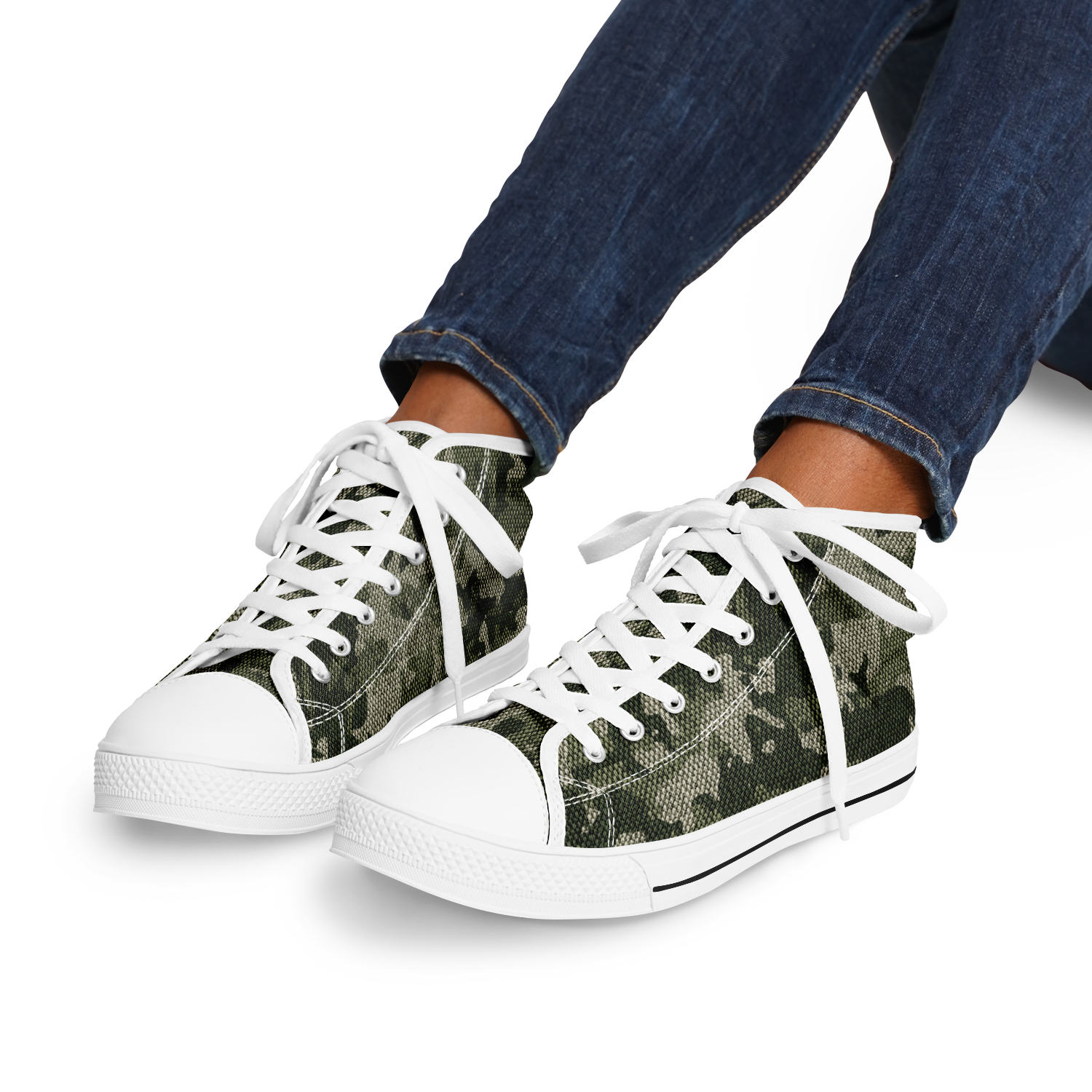 HIGH TOP | green camo | white sole