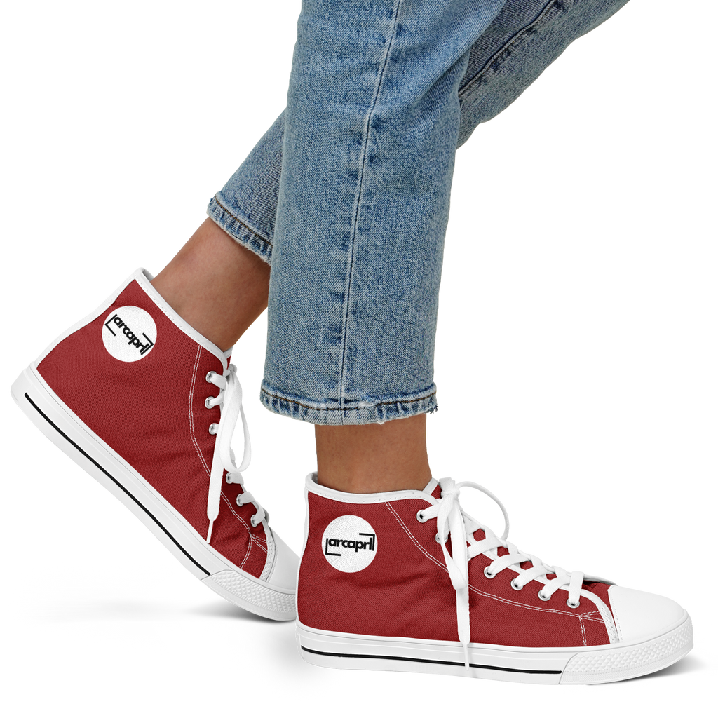 WOMEN'S PINNACLE HIGH TOP SNEAKERS | maroon
