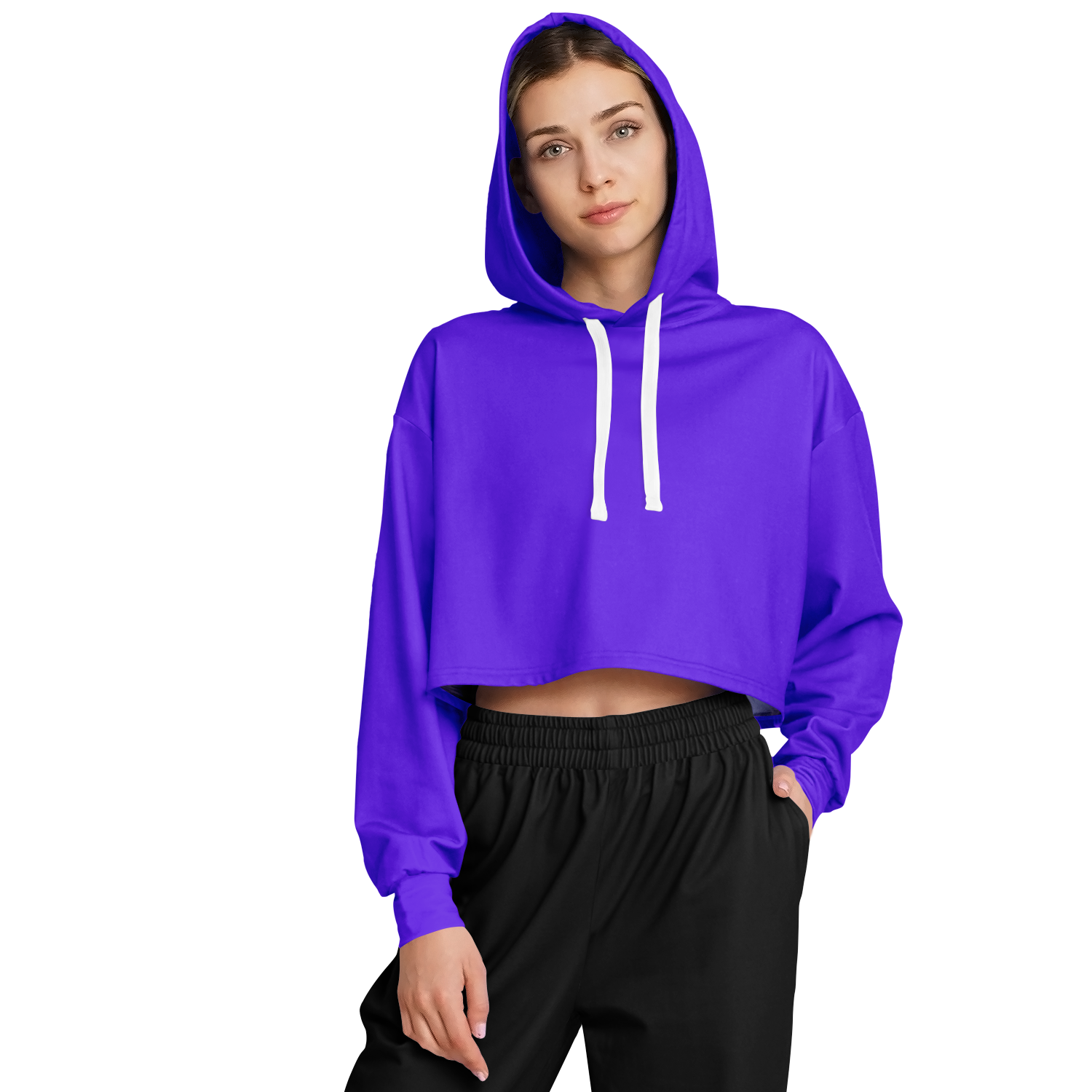 WOMEN'S SUMMIT CROPPED HOODIE | violet