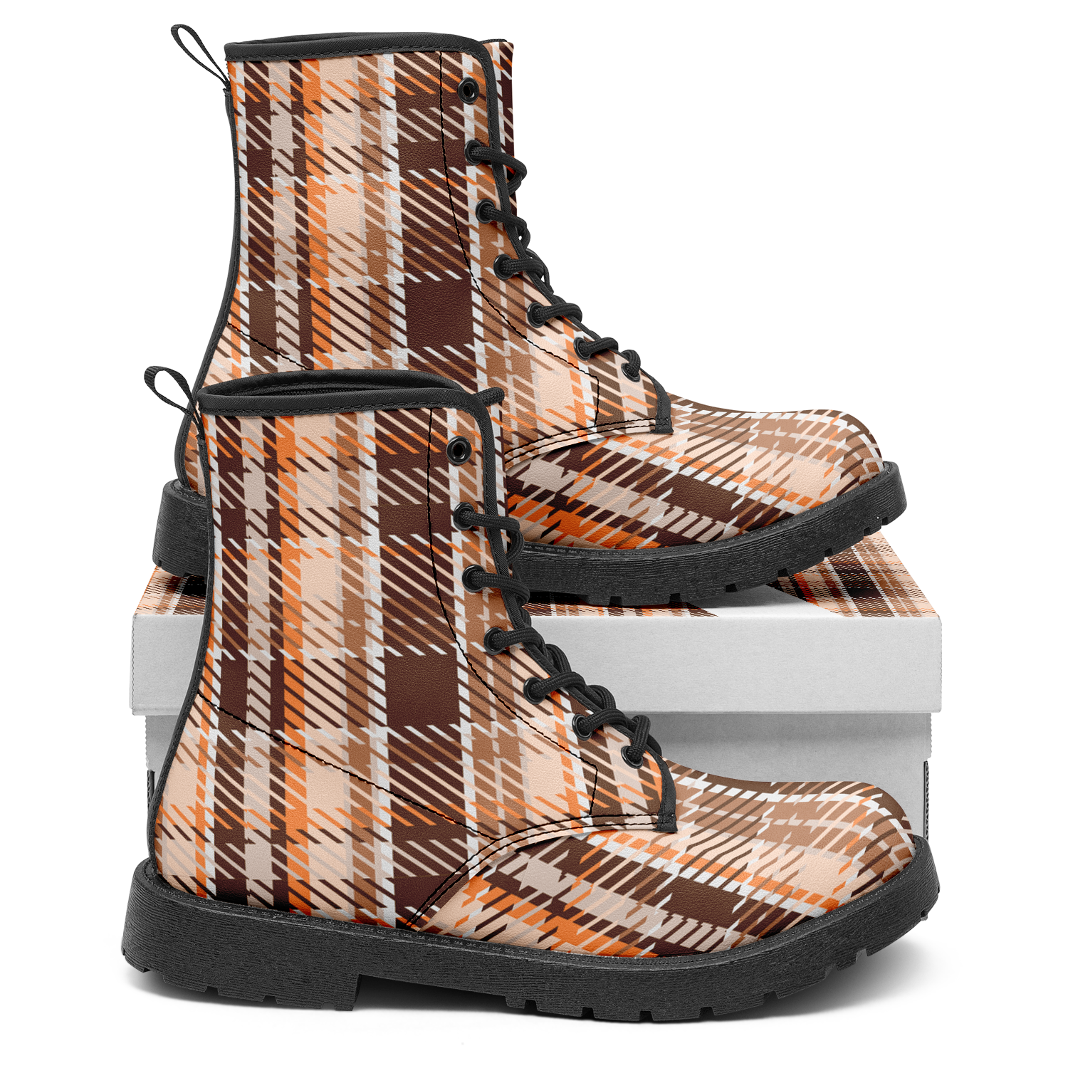 N | city strider boot | brown plaid