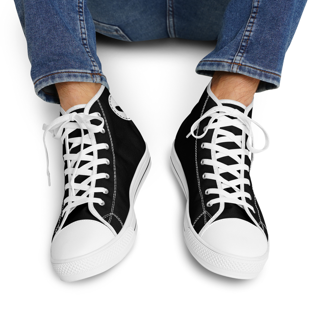 N | SNEAK | high top | black heart and stitches - Arcadia Apparel