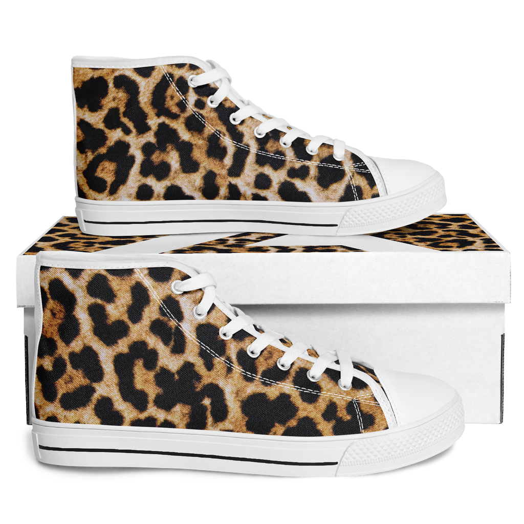 SNE4K | high top | leopard print | white details