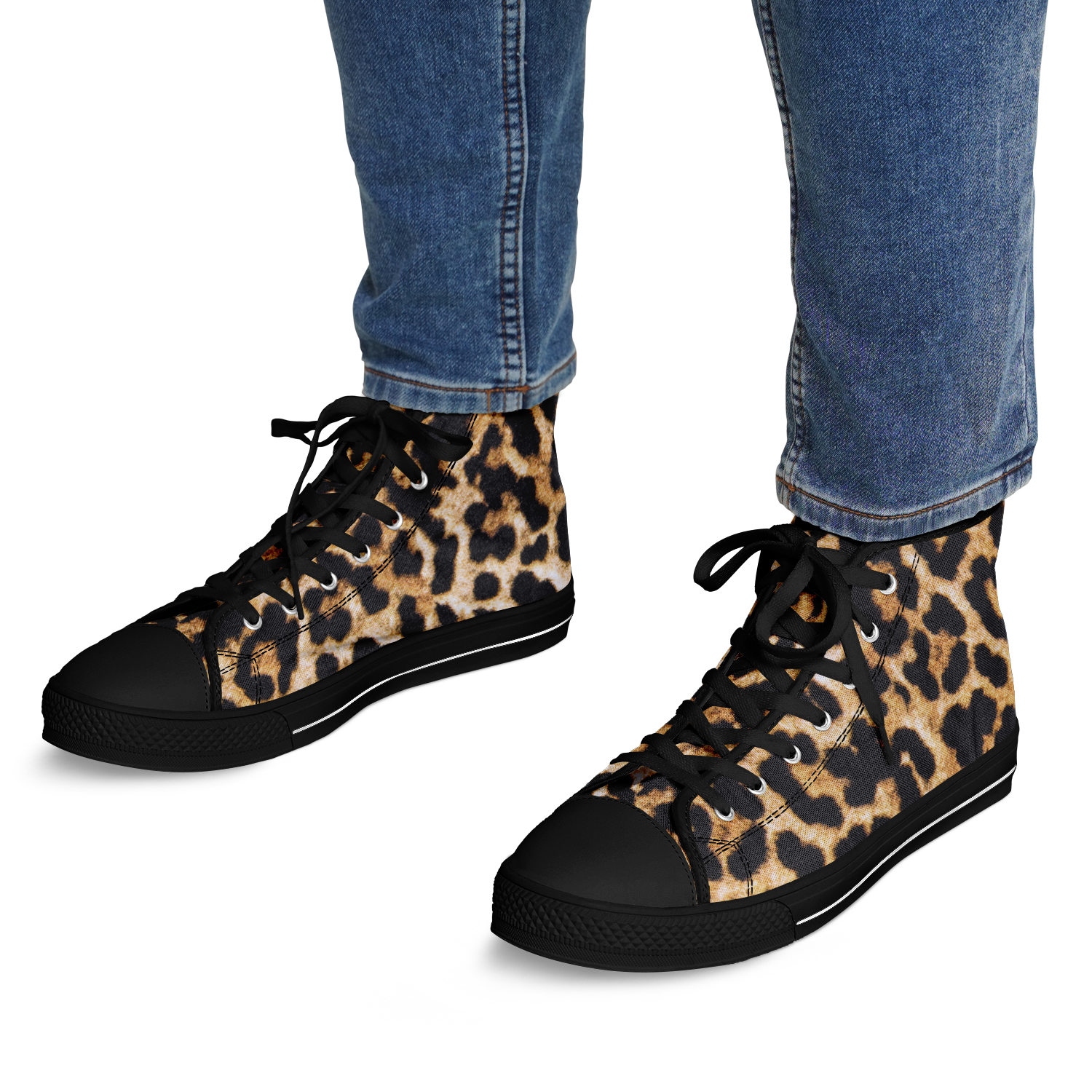 SNE4K | high top | leopard print | black details