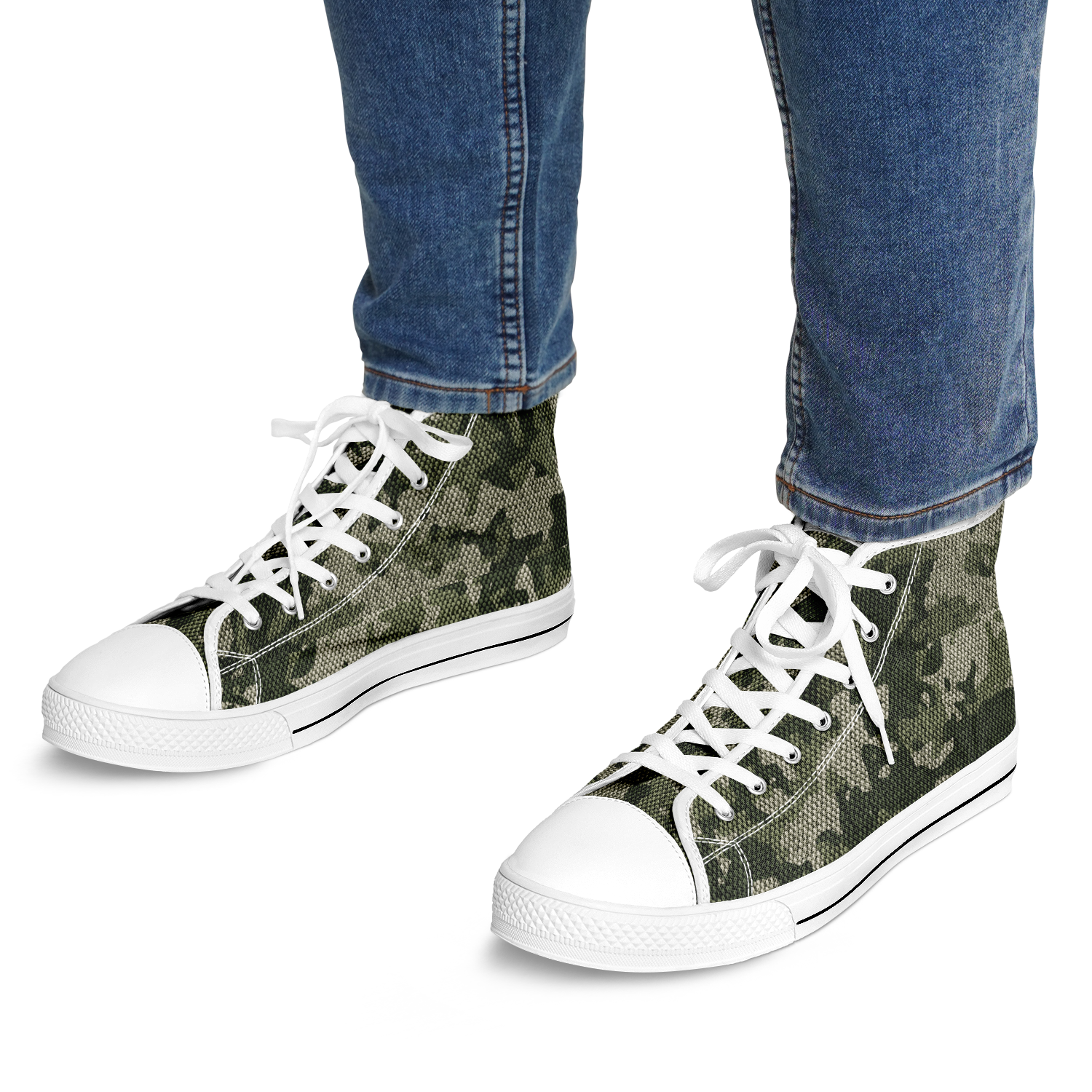 HIGH TOP | green camo | white sole