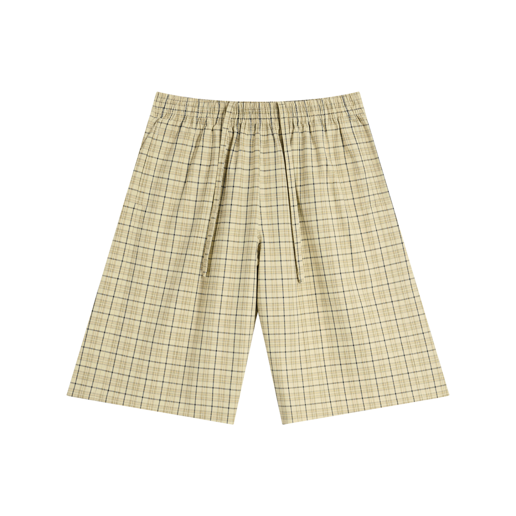 Unisex Plaid Wide Leg Shorts