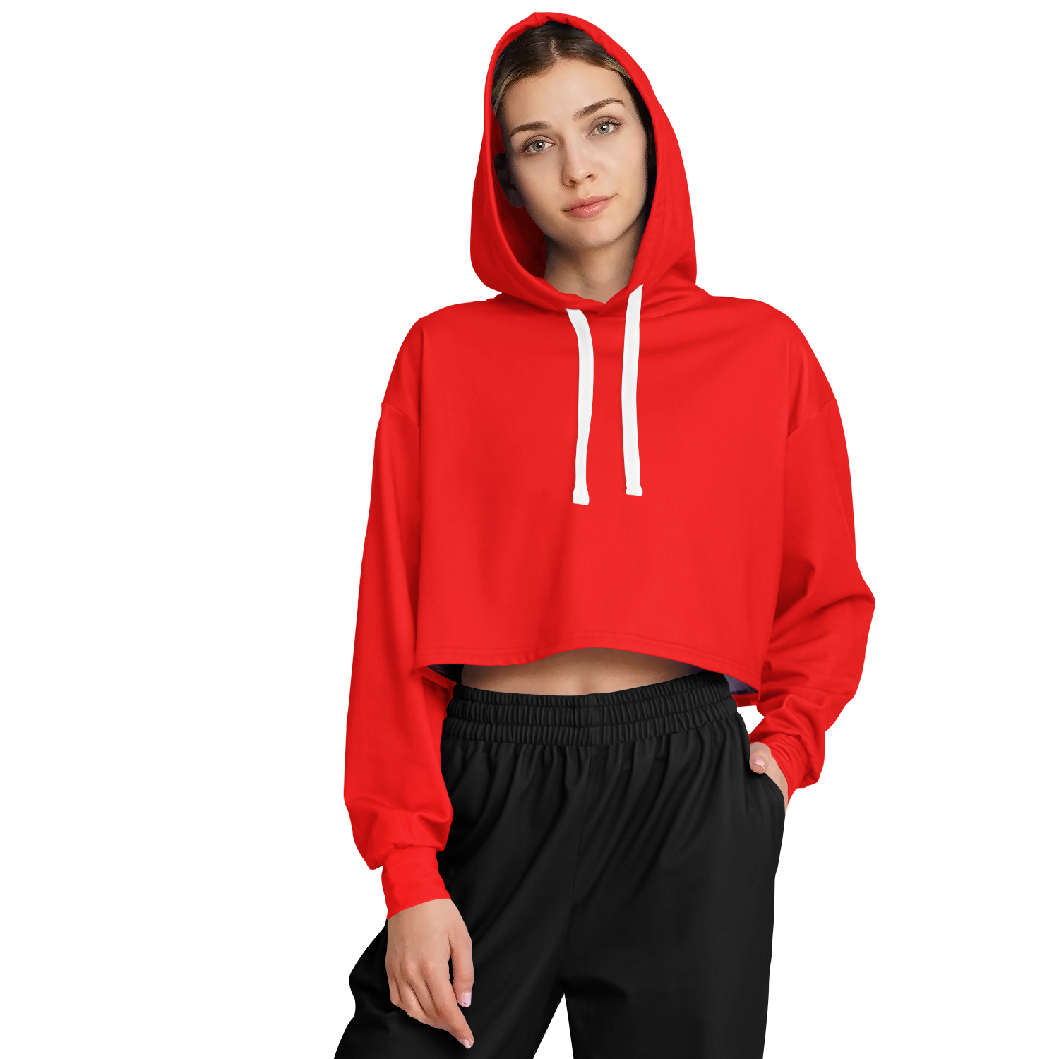 WOMEN'S SUMMIT CROPPED HOODIE | really red
