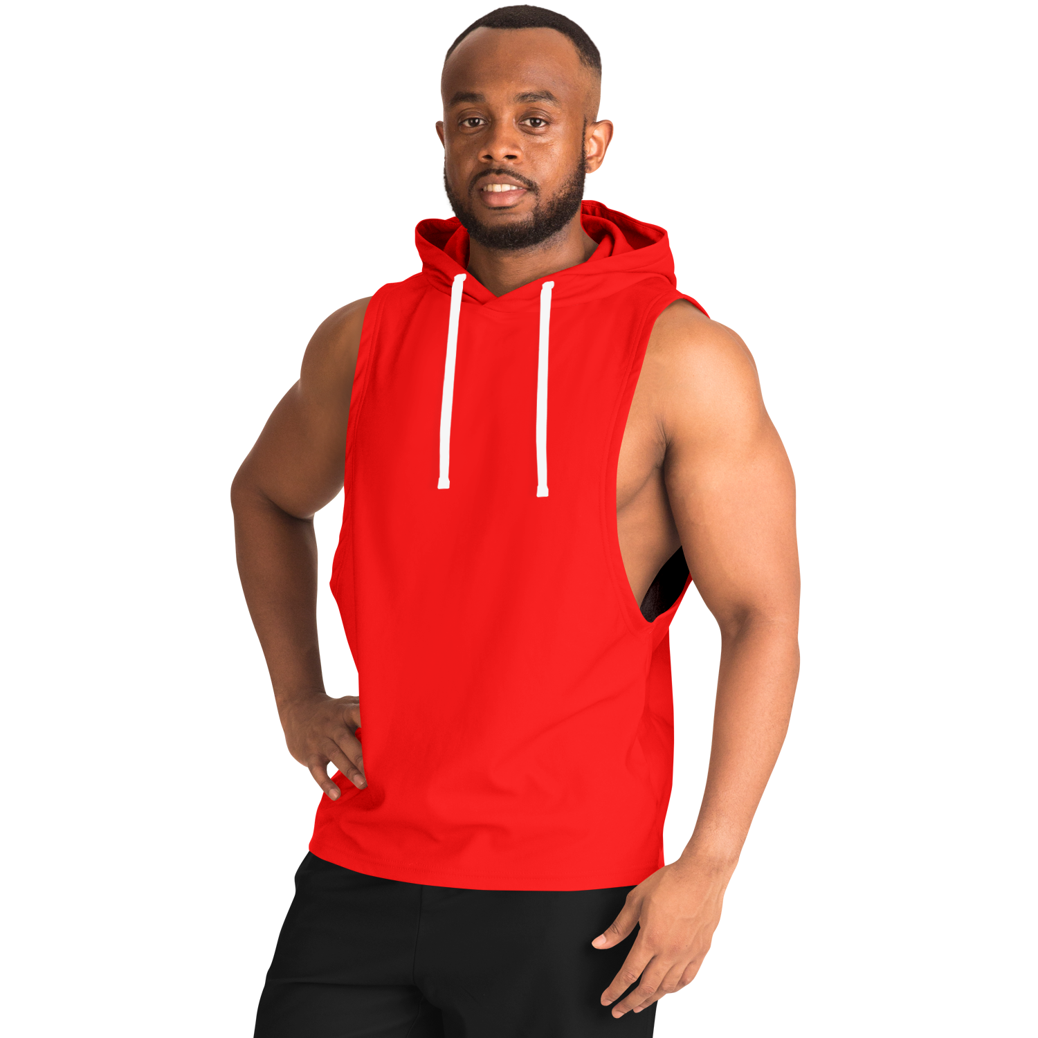MEN'S SUMMIT SLEEVELESS HOODIE | really red