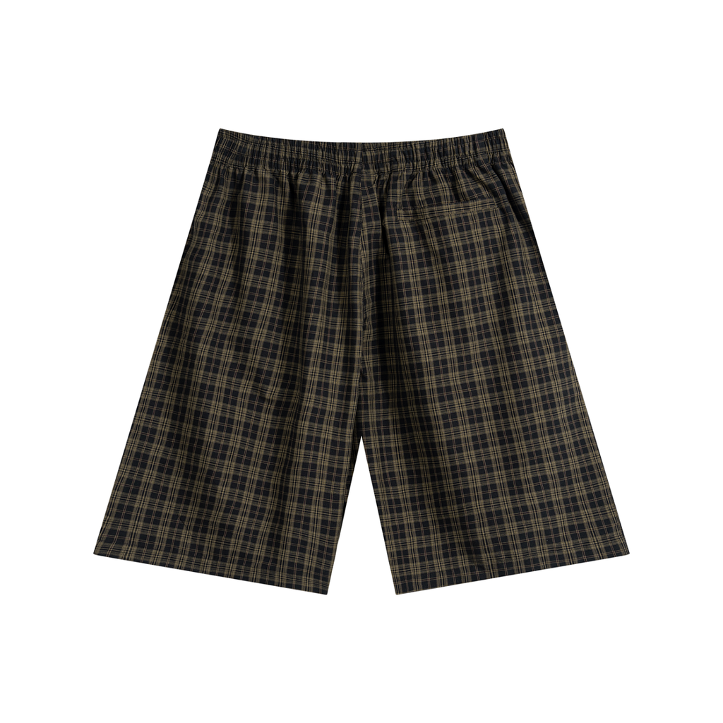 Unisex Plaid Wide Leg Shorts