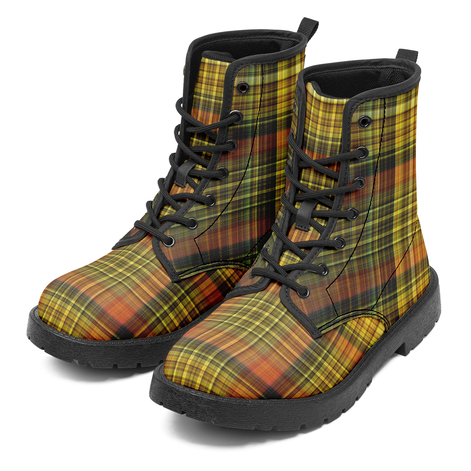 N | city strider boot | yellow plaid
