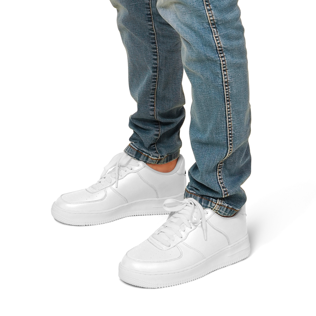 N | core low top | white w/ logo on heels - Arcadia Apparel