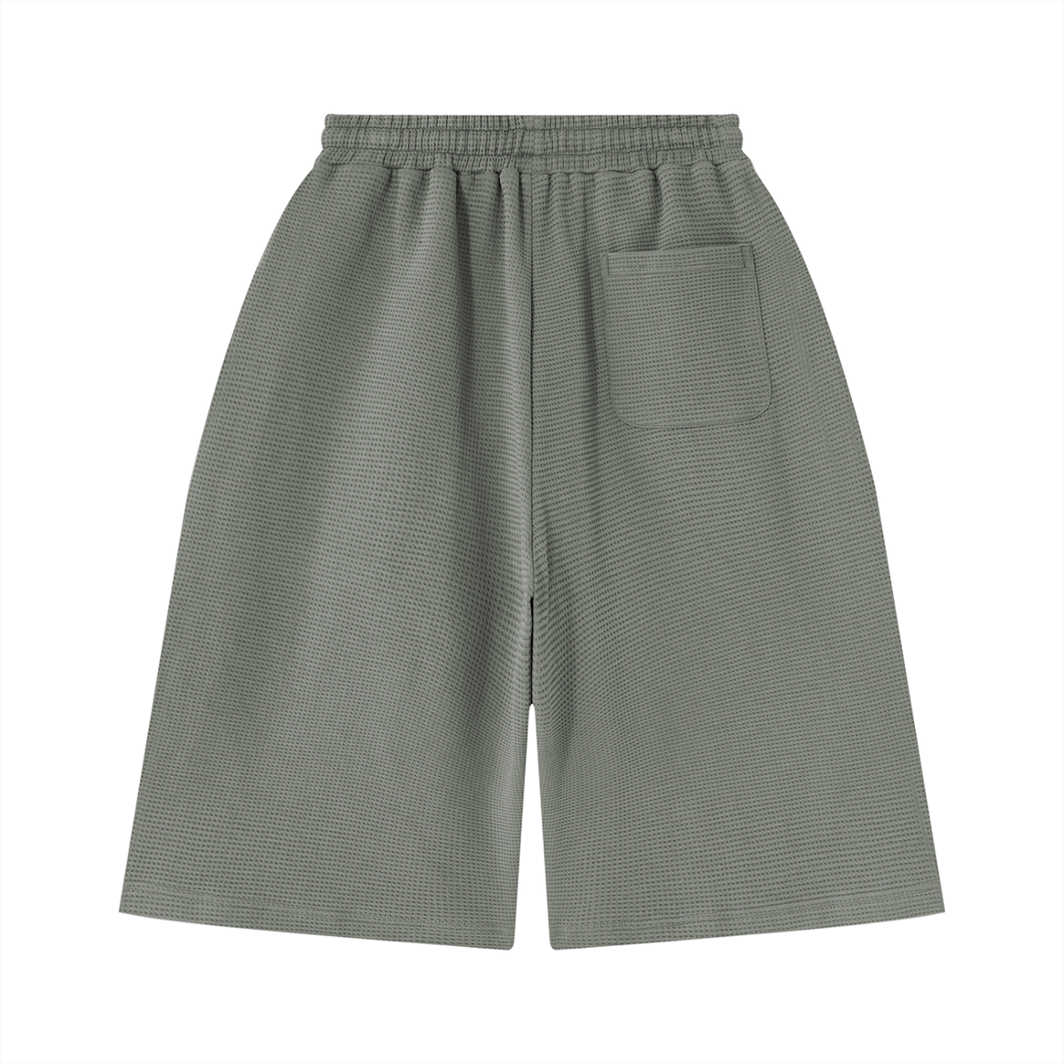 O | wide-leg waffle shorts