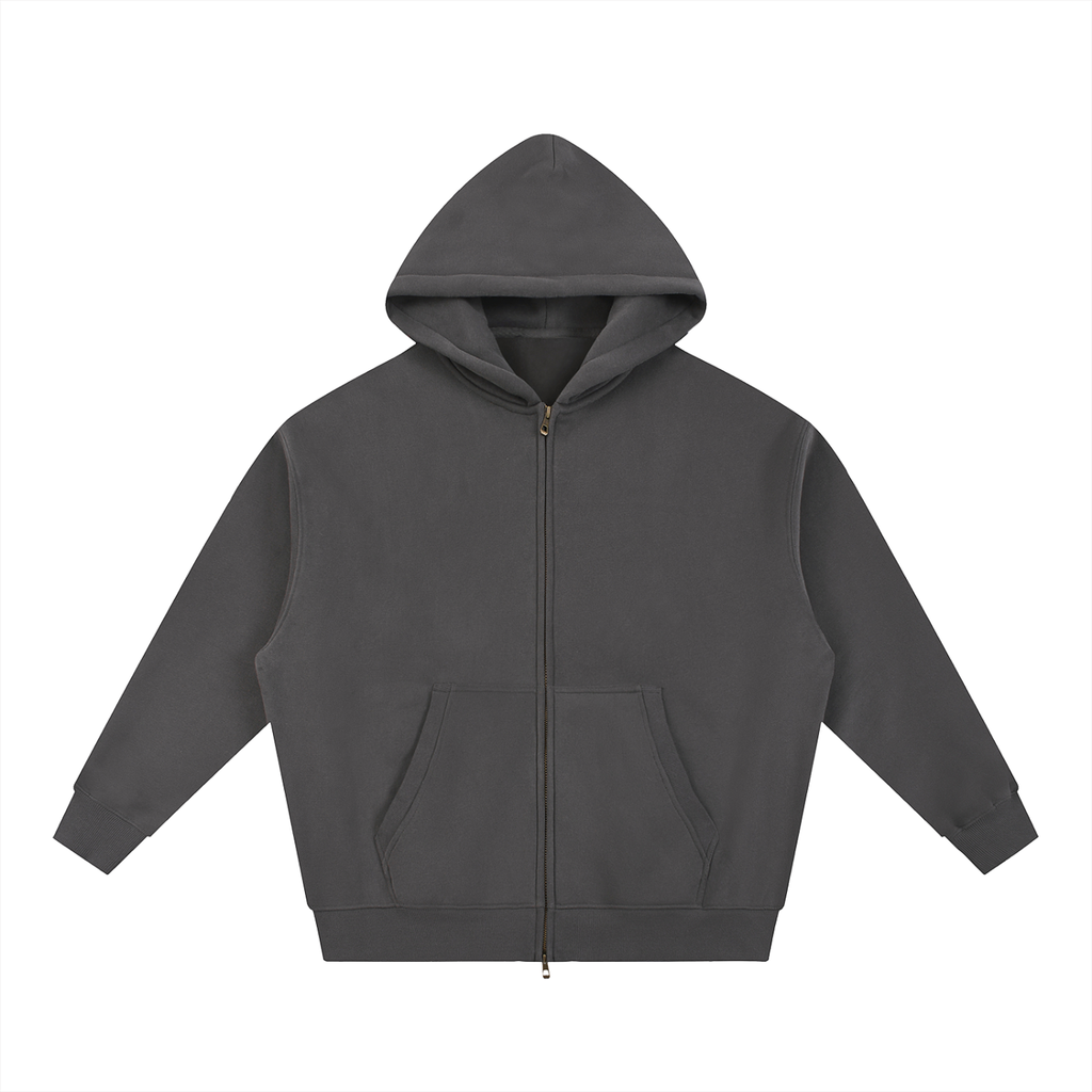 all,arcaprl,rq0023,one,size,essential,oversized,fleece,fleeced,boxy,zip,up,hoodie,upper,body