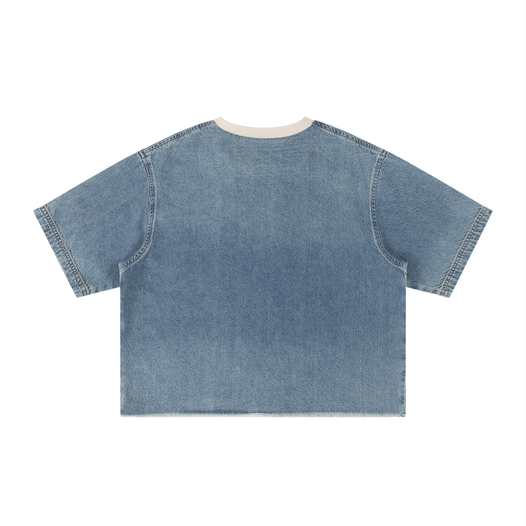 all,arcaprl,one-size,upper body,vintage,wash,boxy,raw-hem,denim,t-shirt