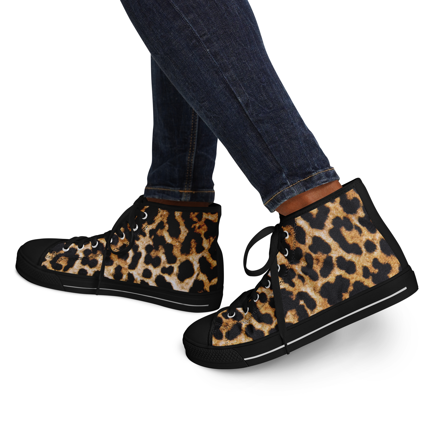 SNE4K | high top | leopard print | black details