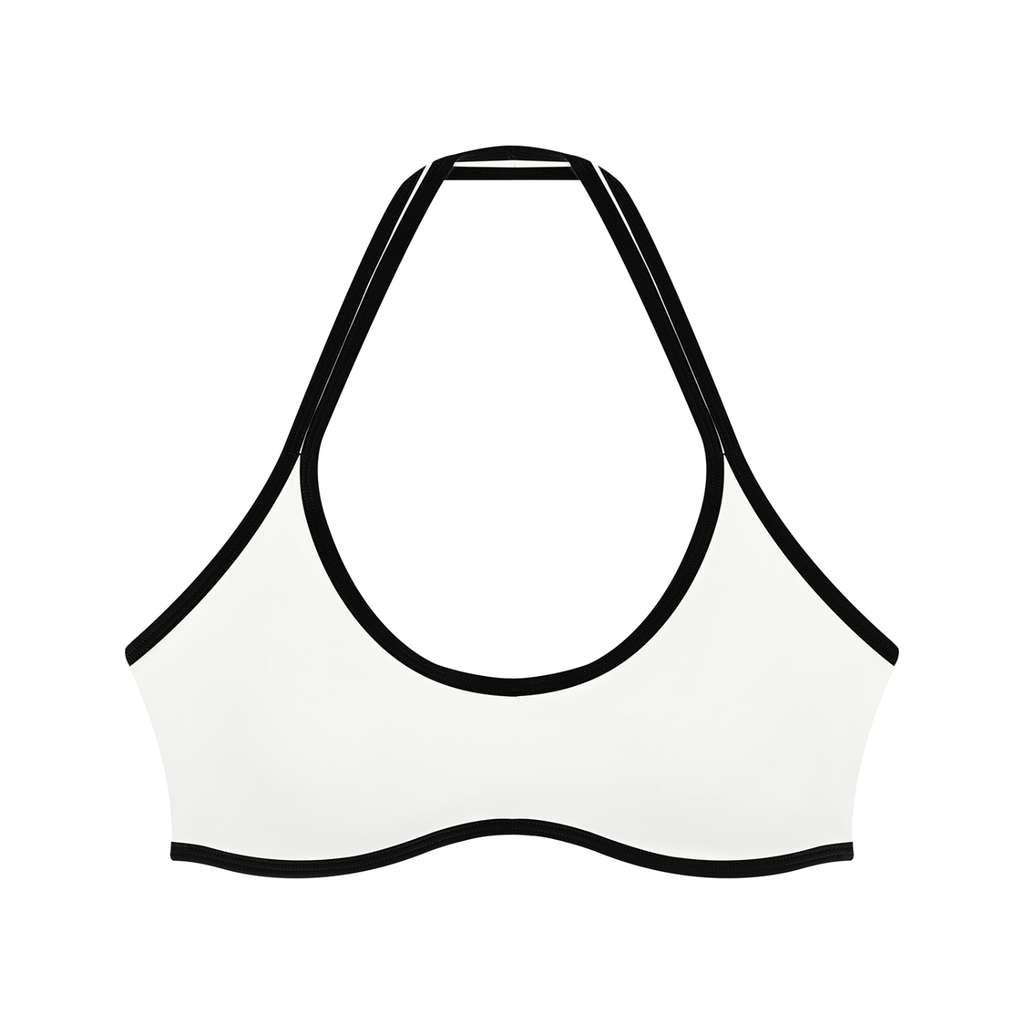 W | halter colour block yoga sports bra