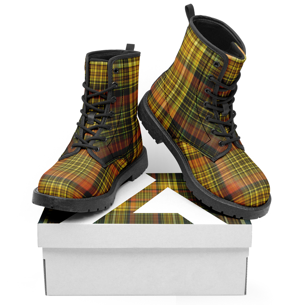 N | city strider boot | yellow plaid