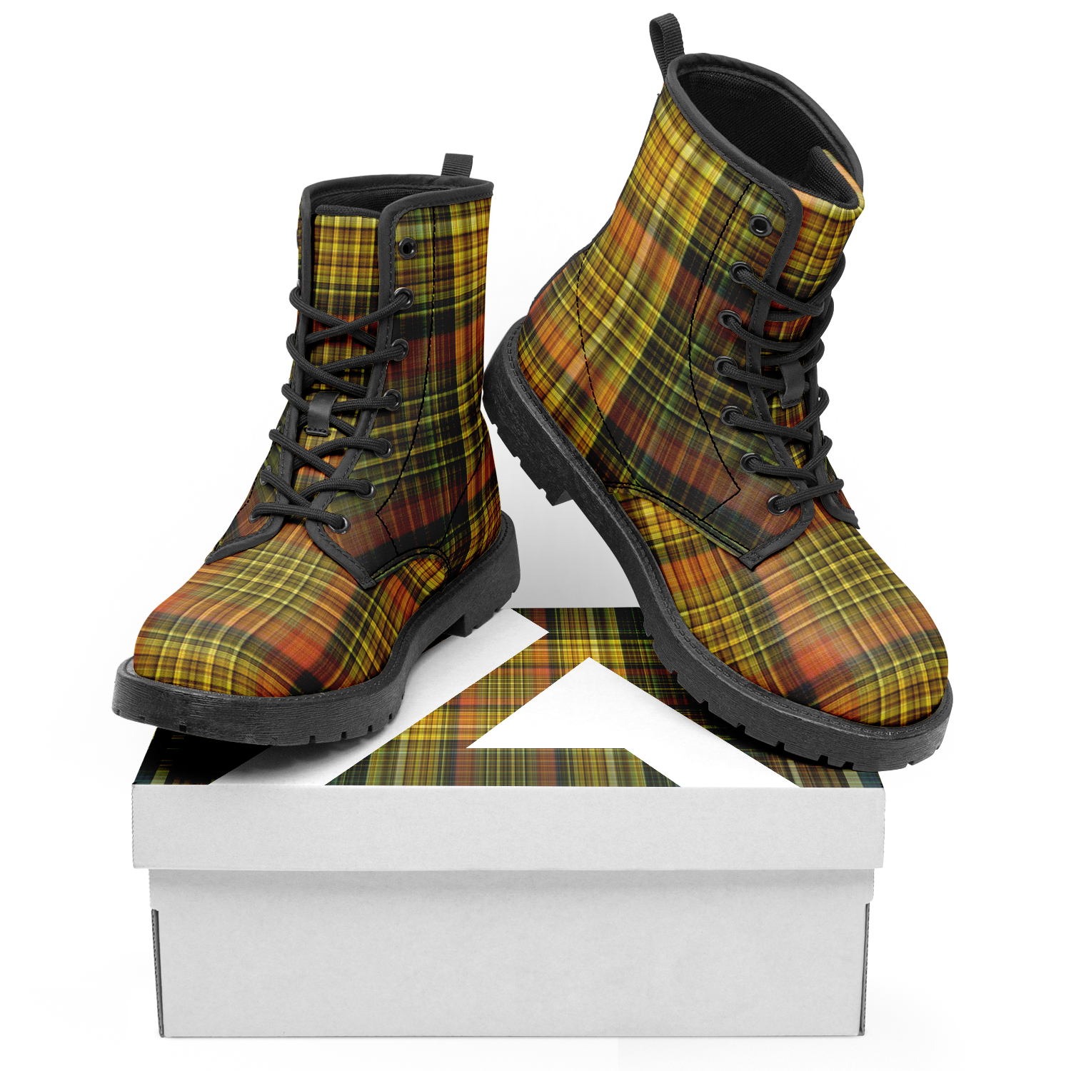 N | city strider boot | yellow plaid
