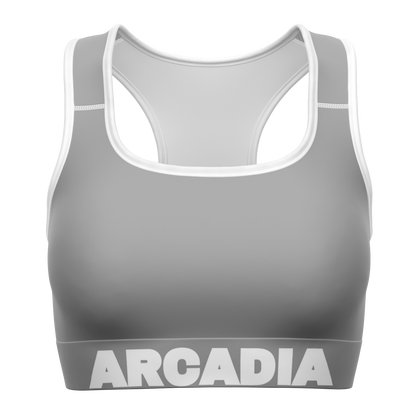 Grey Longline Sports Bra - Arcadia Apparel