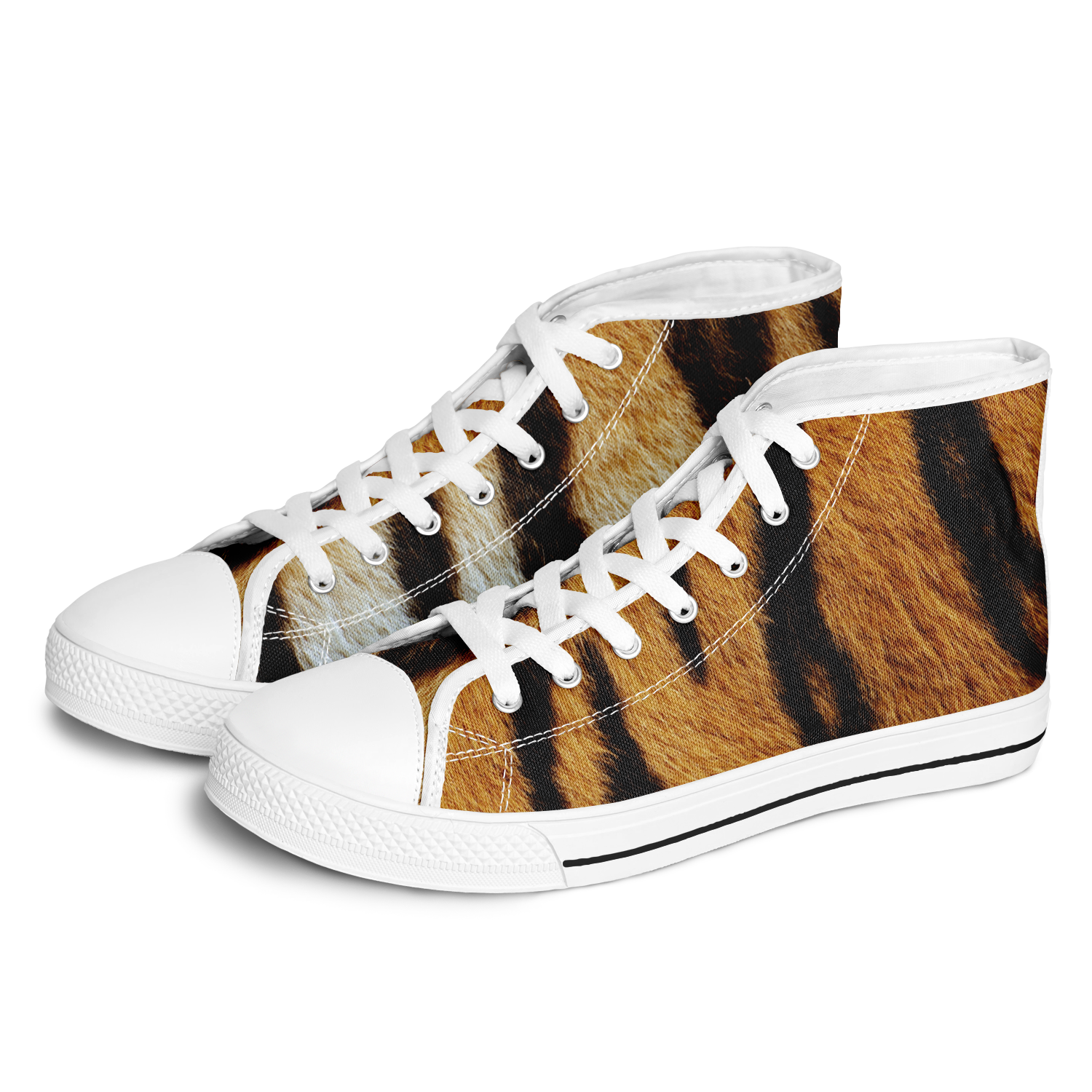 SNE4K | high top | tiger stripes | white details