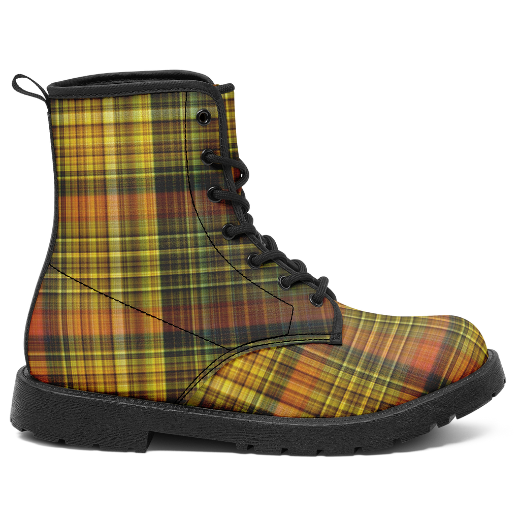 N | city strider boot | yellow plaid