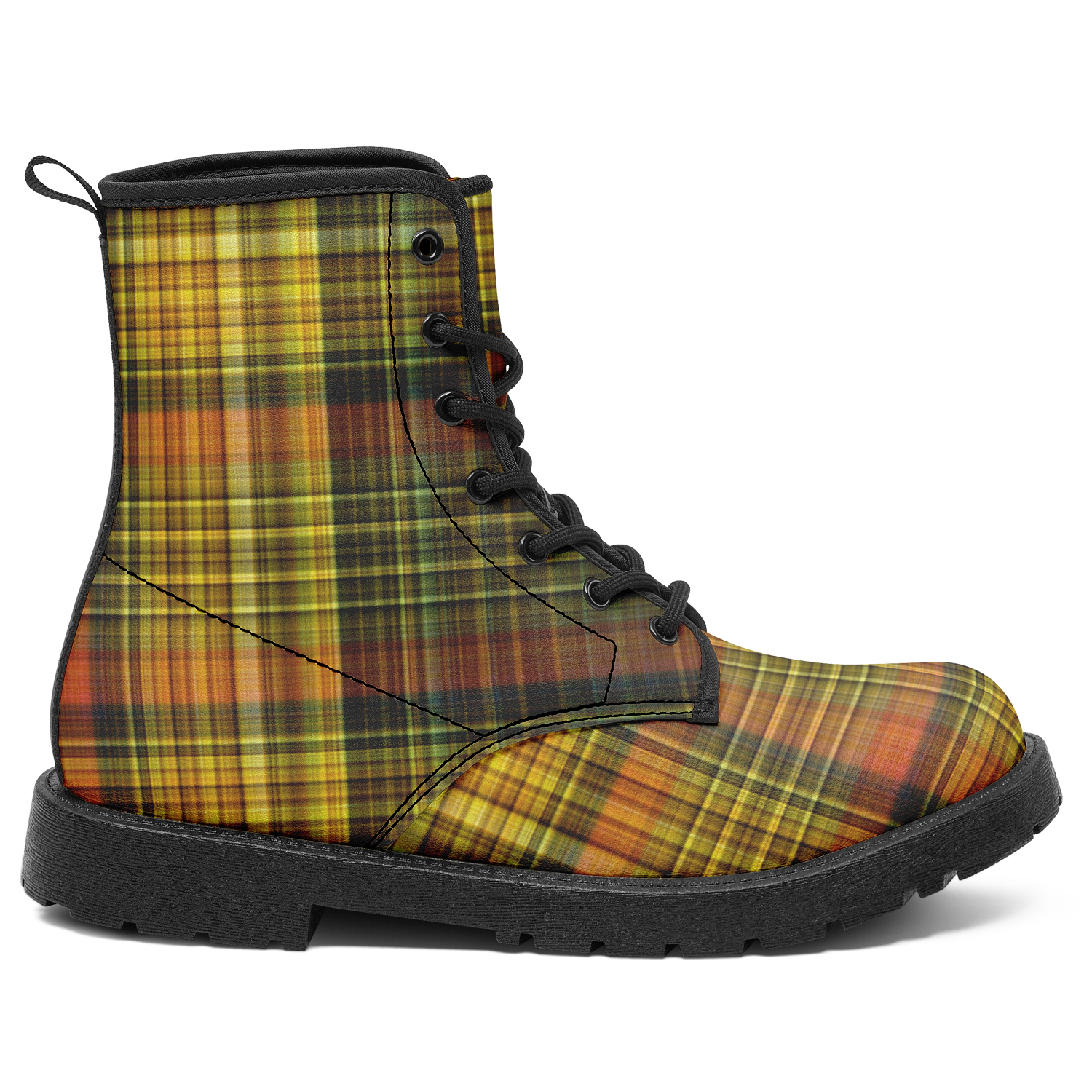 N | city strider boot | yellow plaid