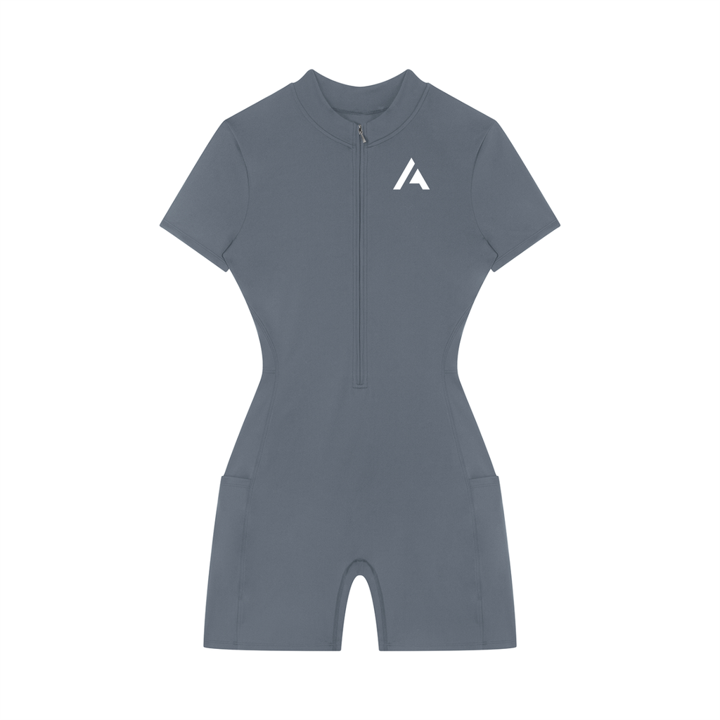 all,arcaprl,quarter,zip,short,sleeve,romper,women,womens,woman,womans,upper,body,wo0012