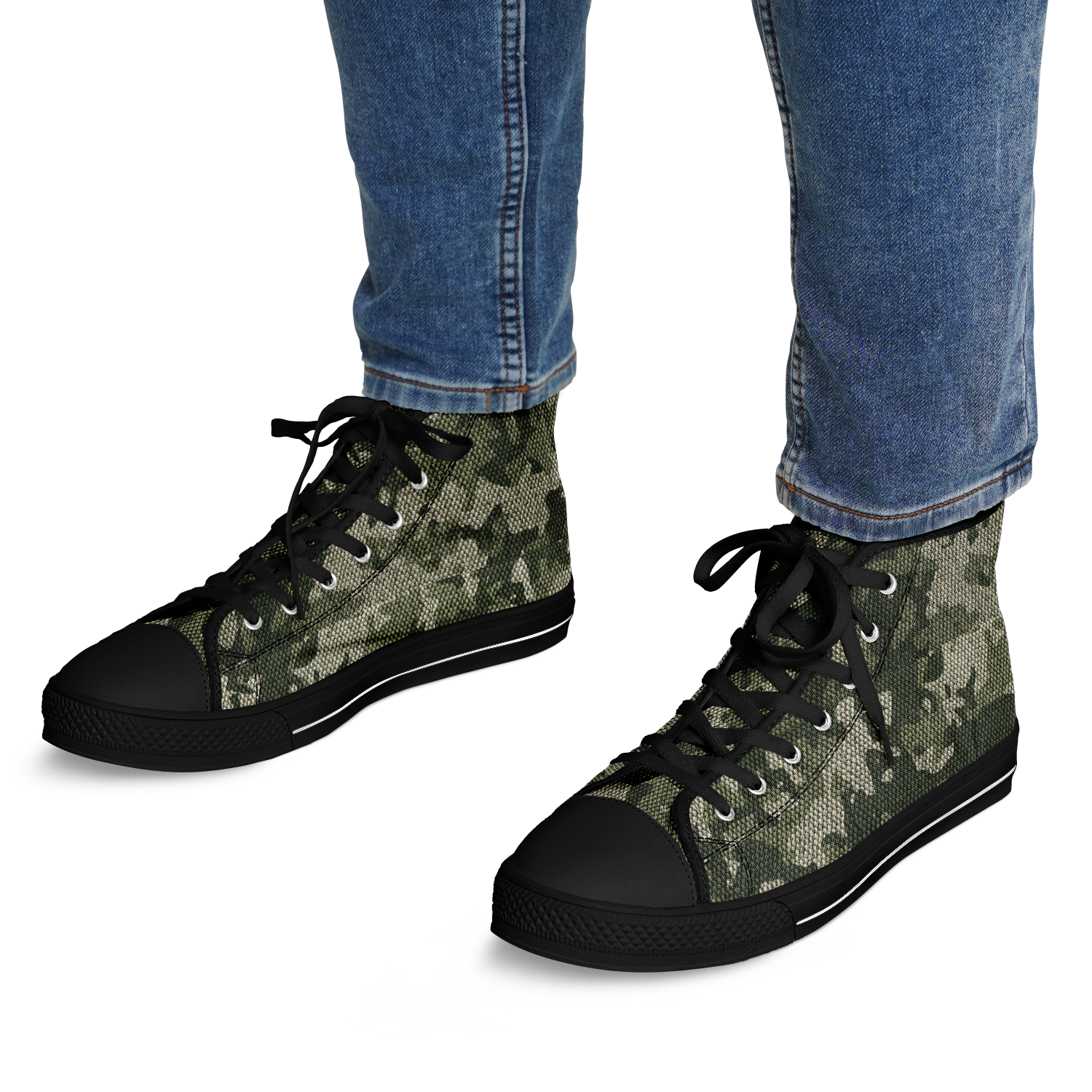 HIGH TOP | green camo | black sole