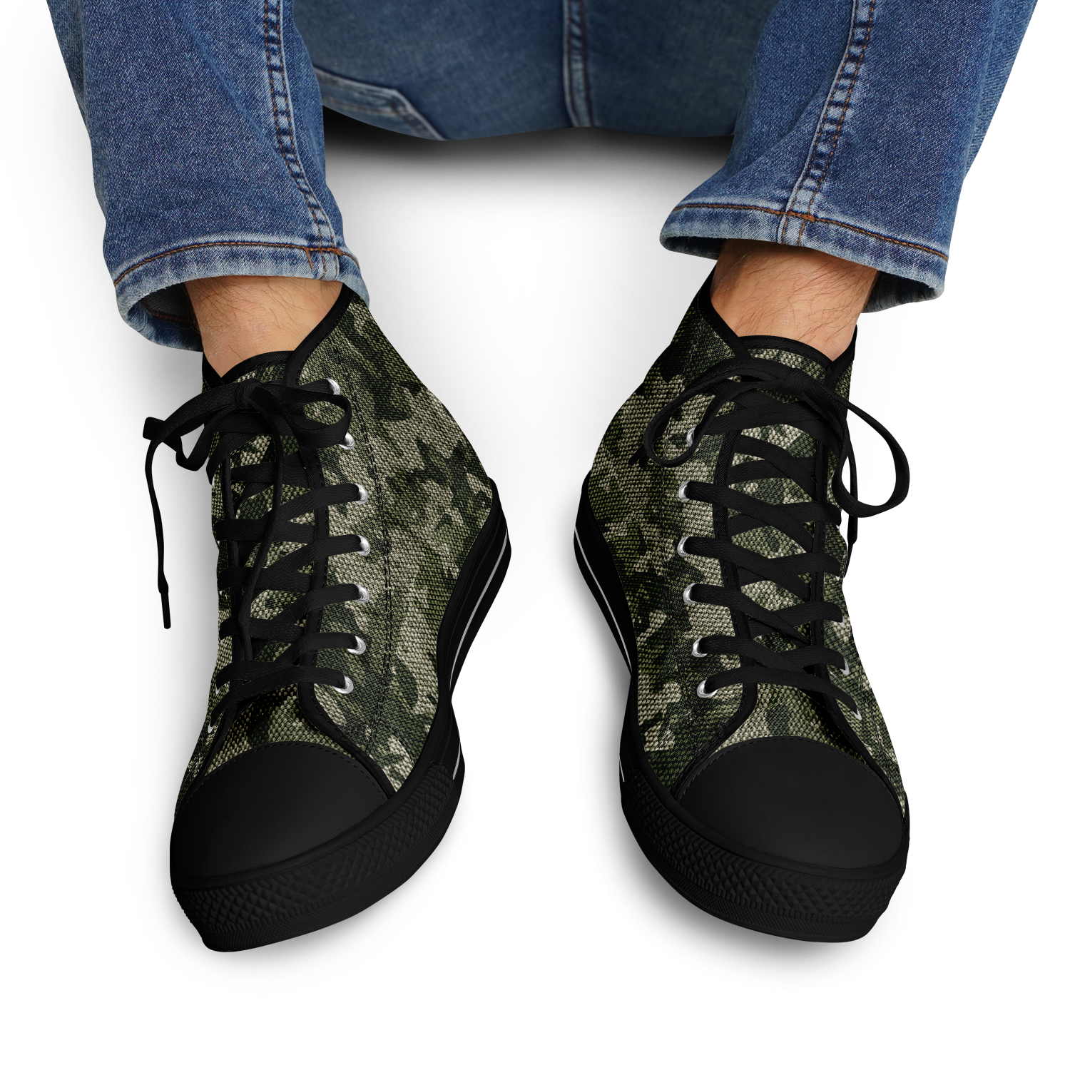 HIGH TOP | green camo | black sole
