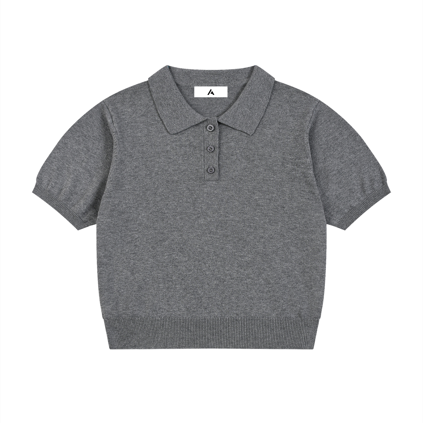 all,arcaprl,womens,women,womans,woman,knit,cotton,polo,shirt,upper,body,half,button,boxy