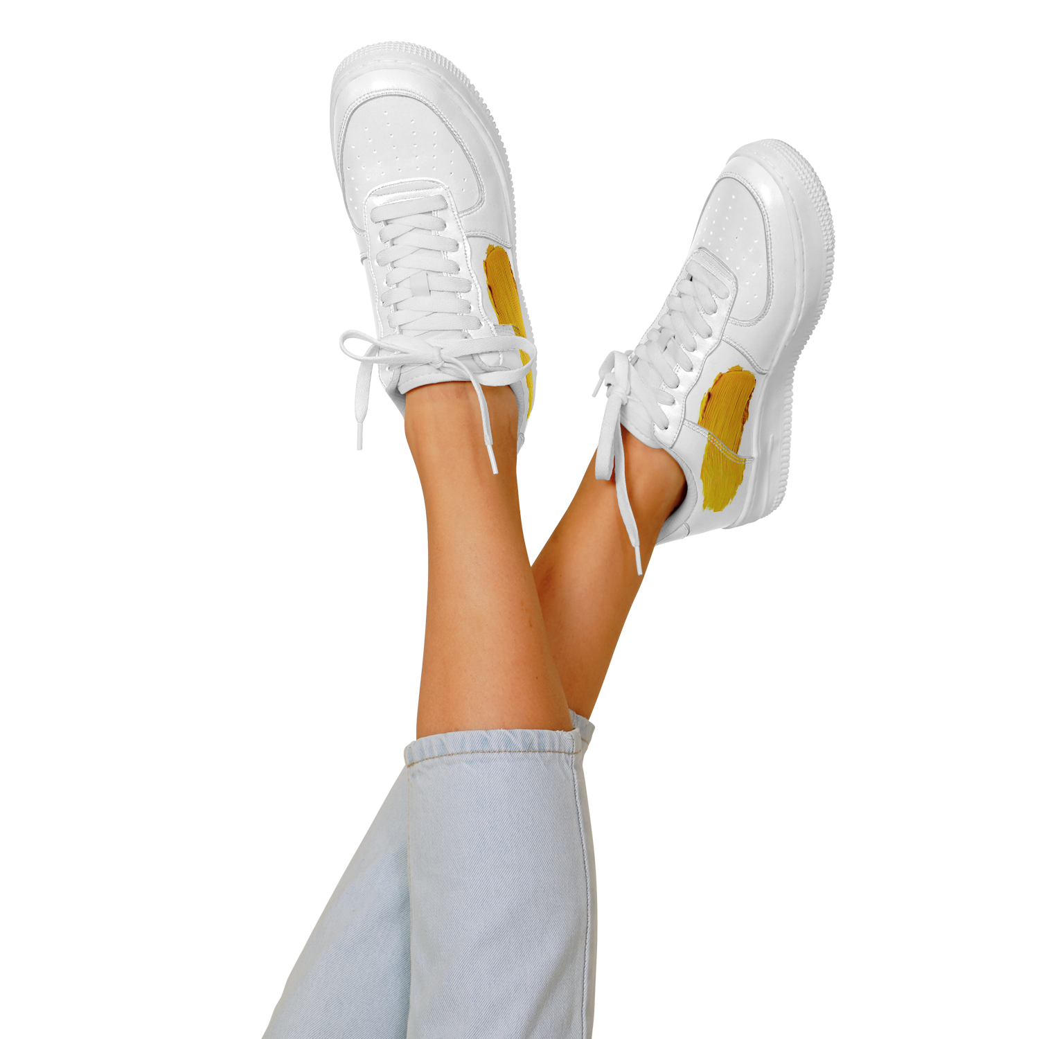 N | core low top | yellow paint stripe