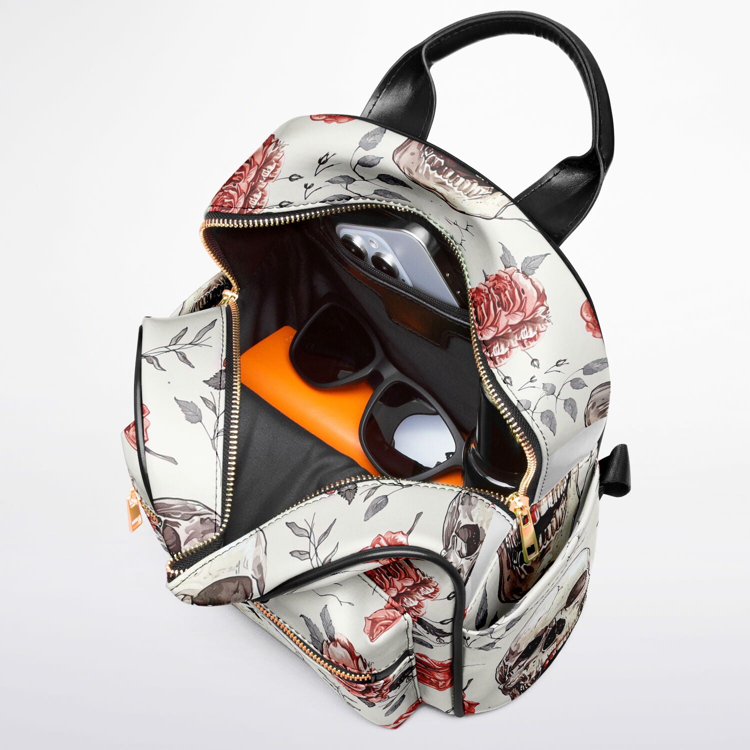 City Mini Backpack | skulls and roses