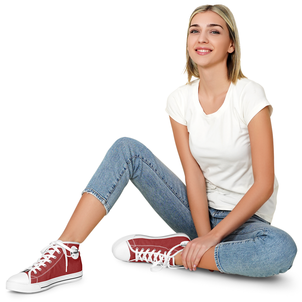 WOMEN'S PINNACLE HIGH TOP SNEAKERS | maroon