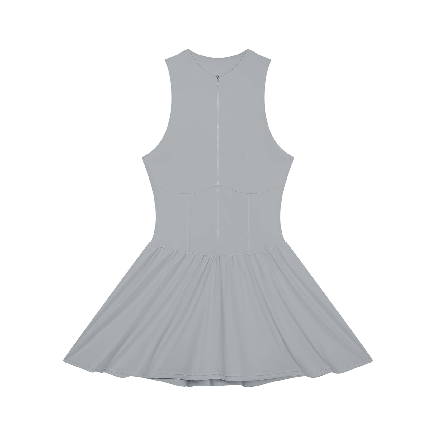 all,arcaprl,wo0015,upper,body,ruched,sleeveless,x,line,full,zip,dress,womens,women,woman,womans