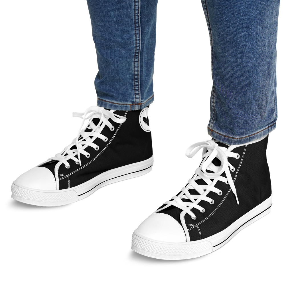 N | SNEAK | high top | black heart and stitches - Arcadia Apparel