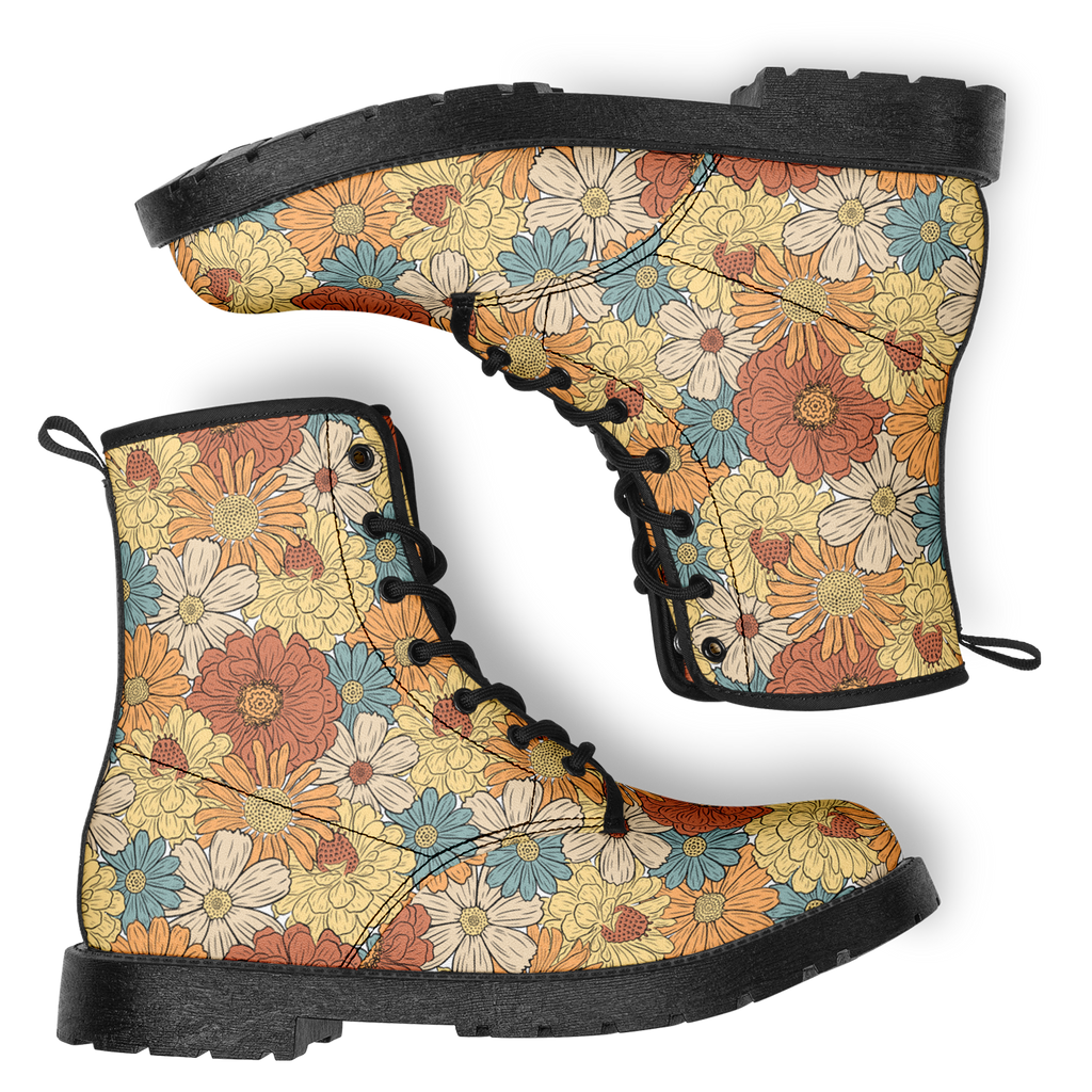 N | city strider boots | flwrpwr pattern 5 - Arcadia Apparel