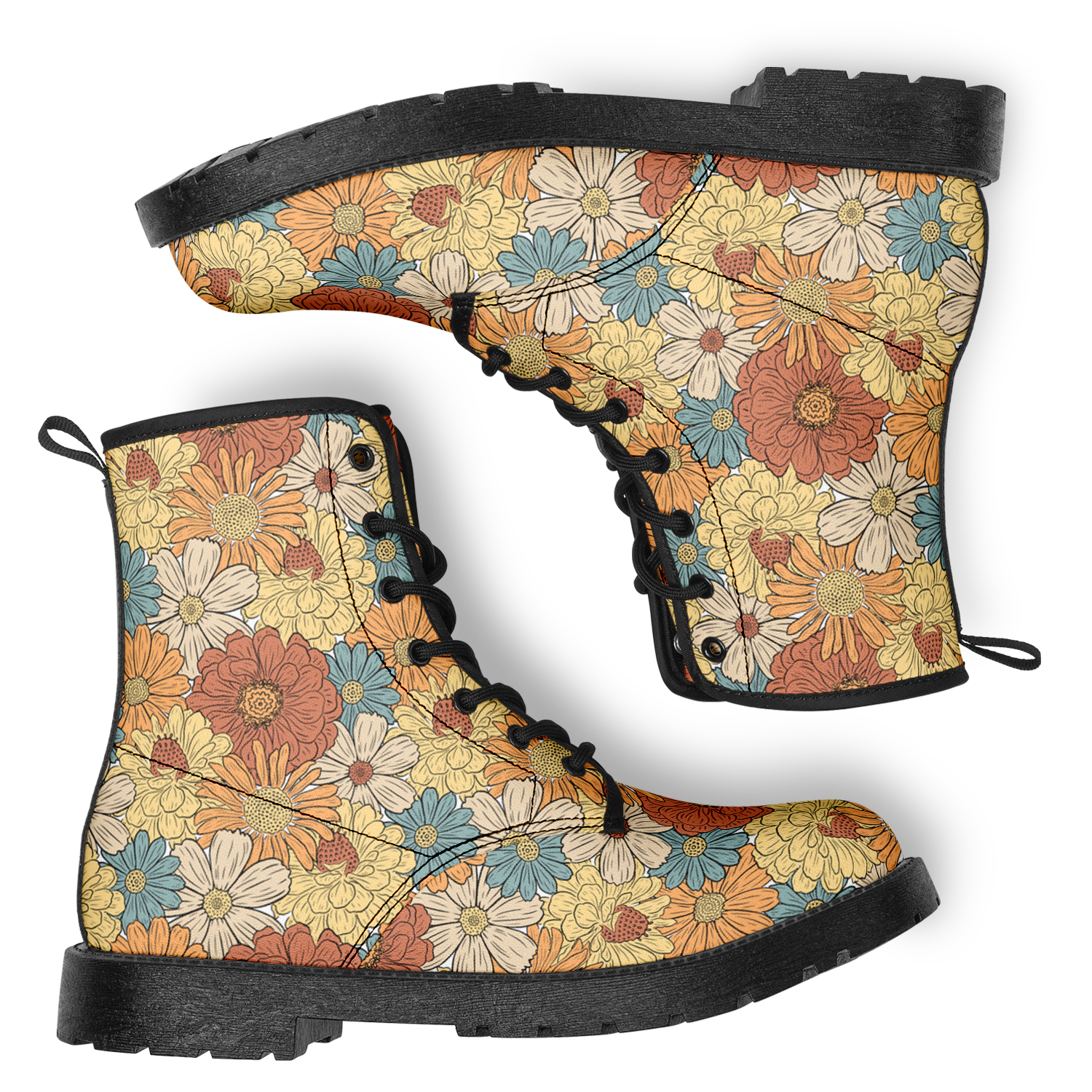 N | city strider boots | flwrpwr pattern 5 - Arcadia Apparel