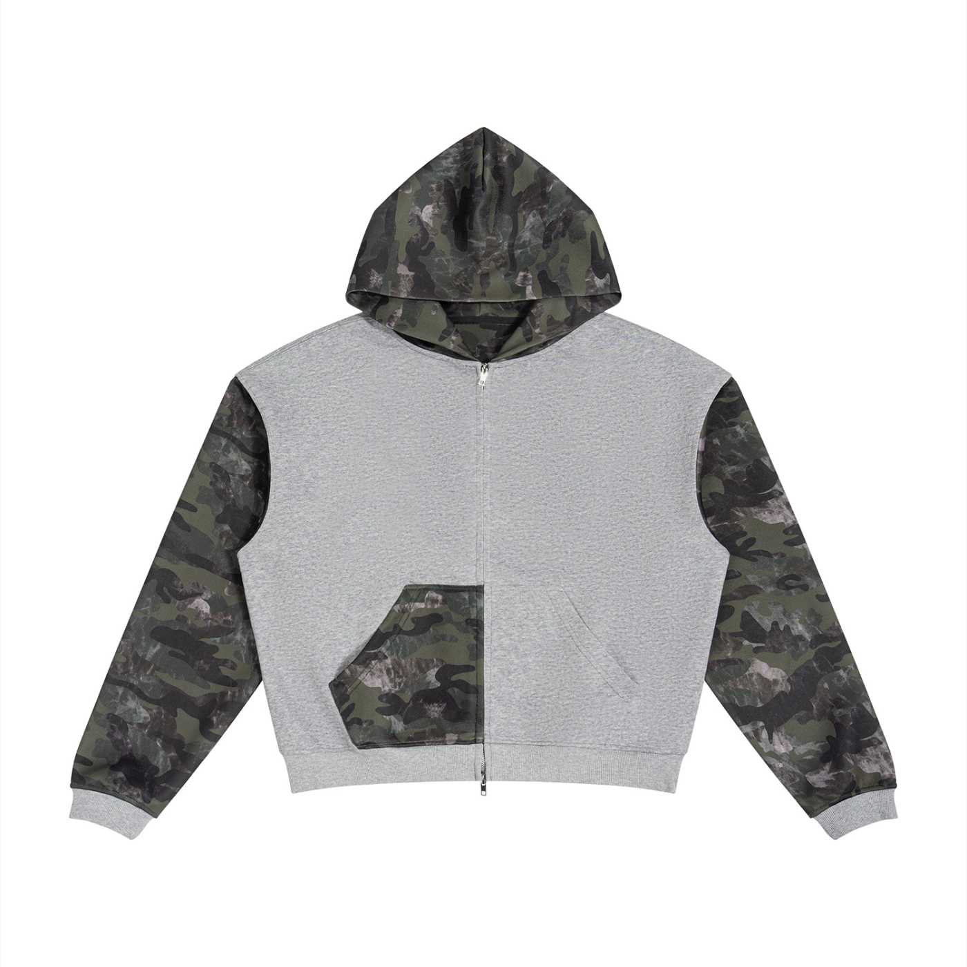 all,arcaprl,ut0219,one,size,upper,body,color,colour,block,colorblock,colourblock,camo,fullzip,full,zip,boxy,hoodie