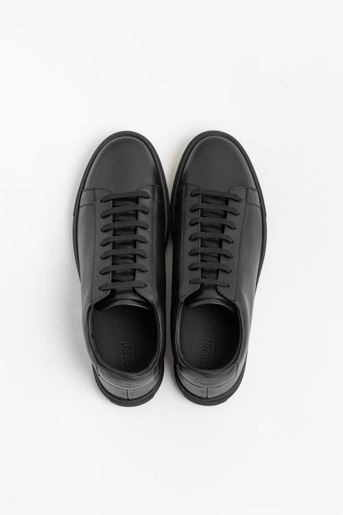 N | black calfskin città sneaker