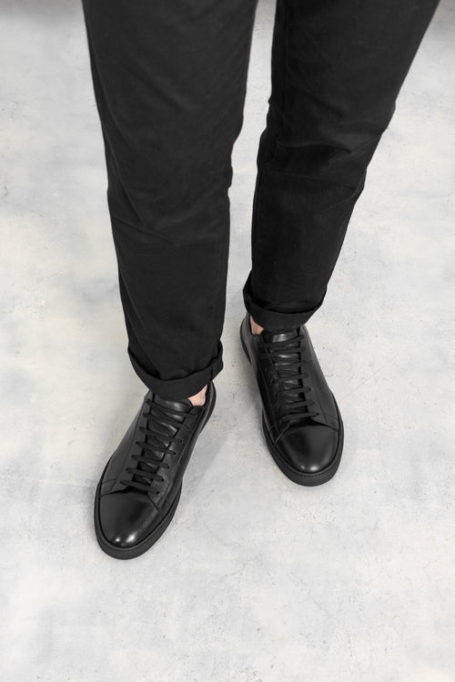 N | black calfskin città sneaker