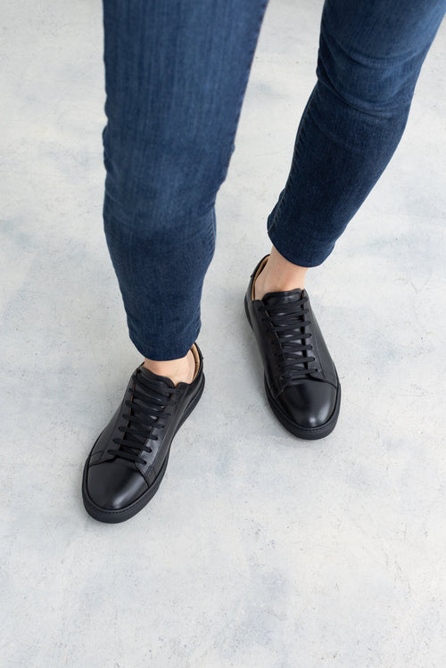 N | black calfskin città sneaker