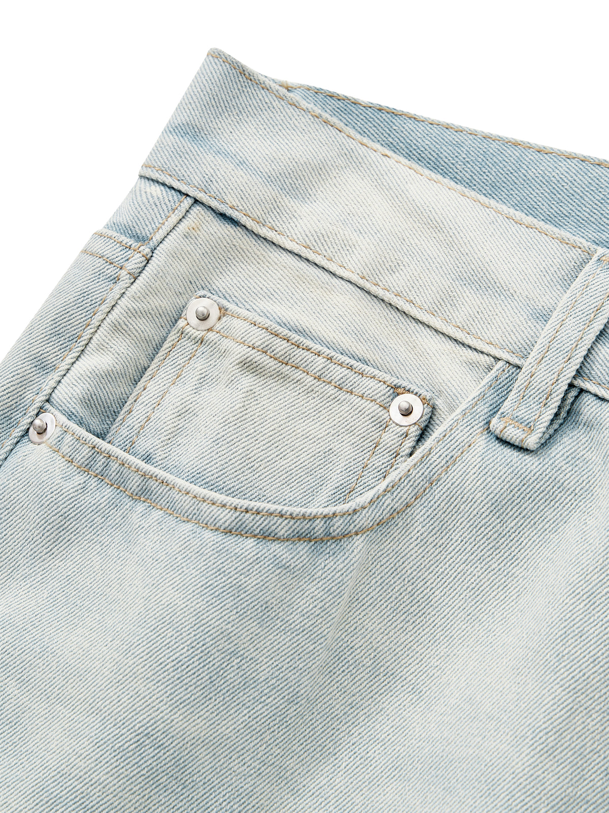 M | vintage-wash wide-leg denim jeans