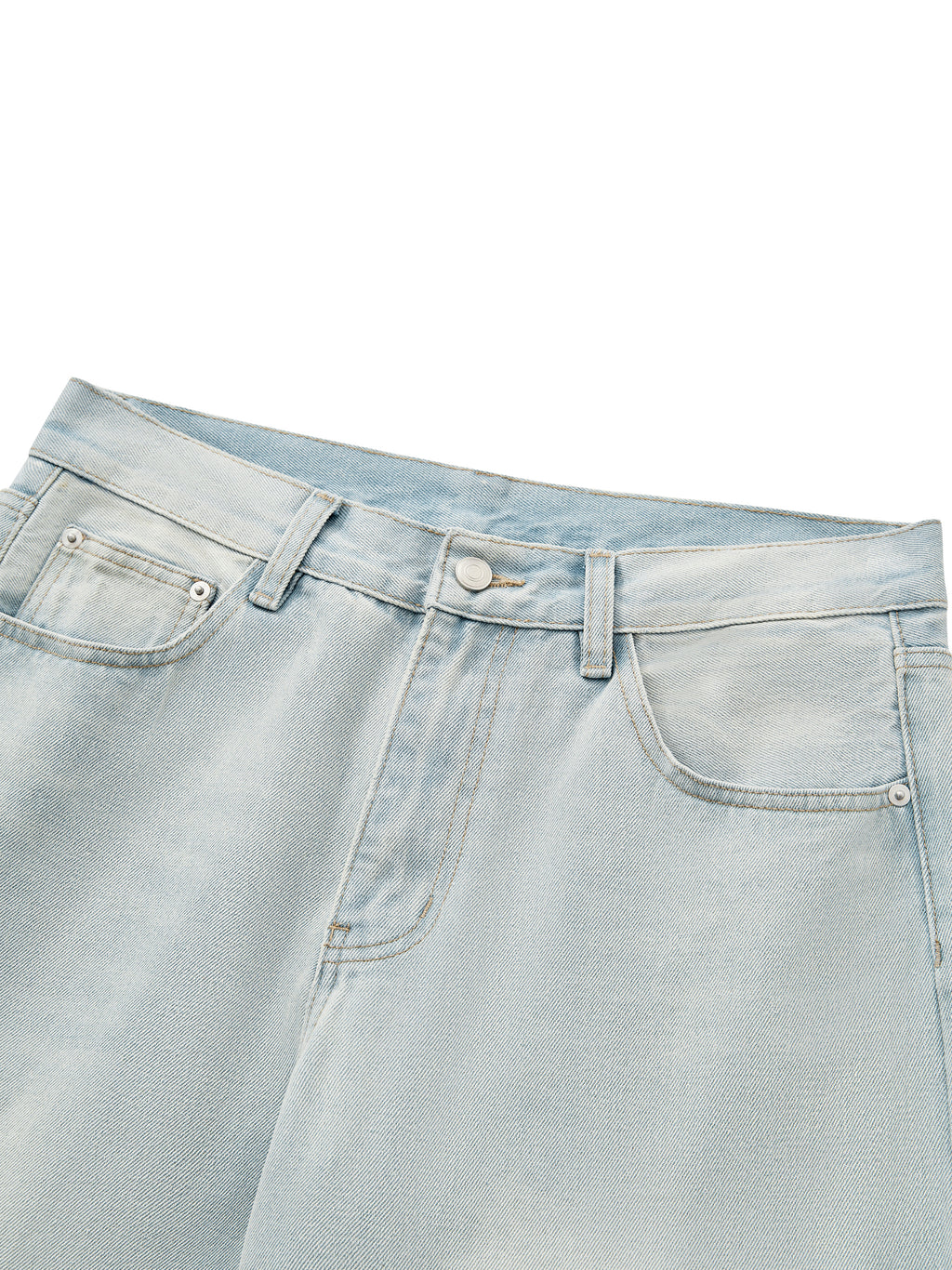 M | vintage-wash wide-leg denim jeans