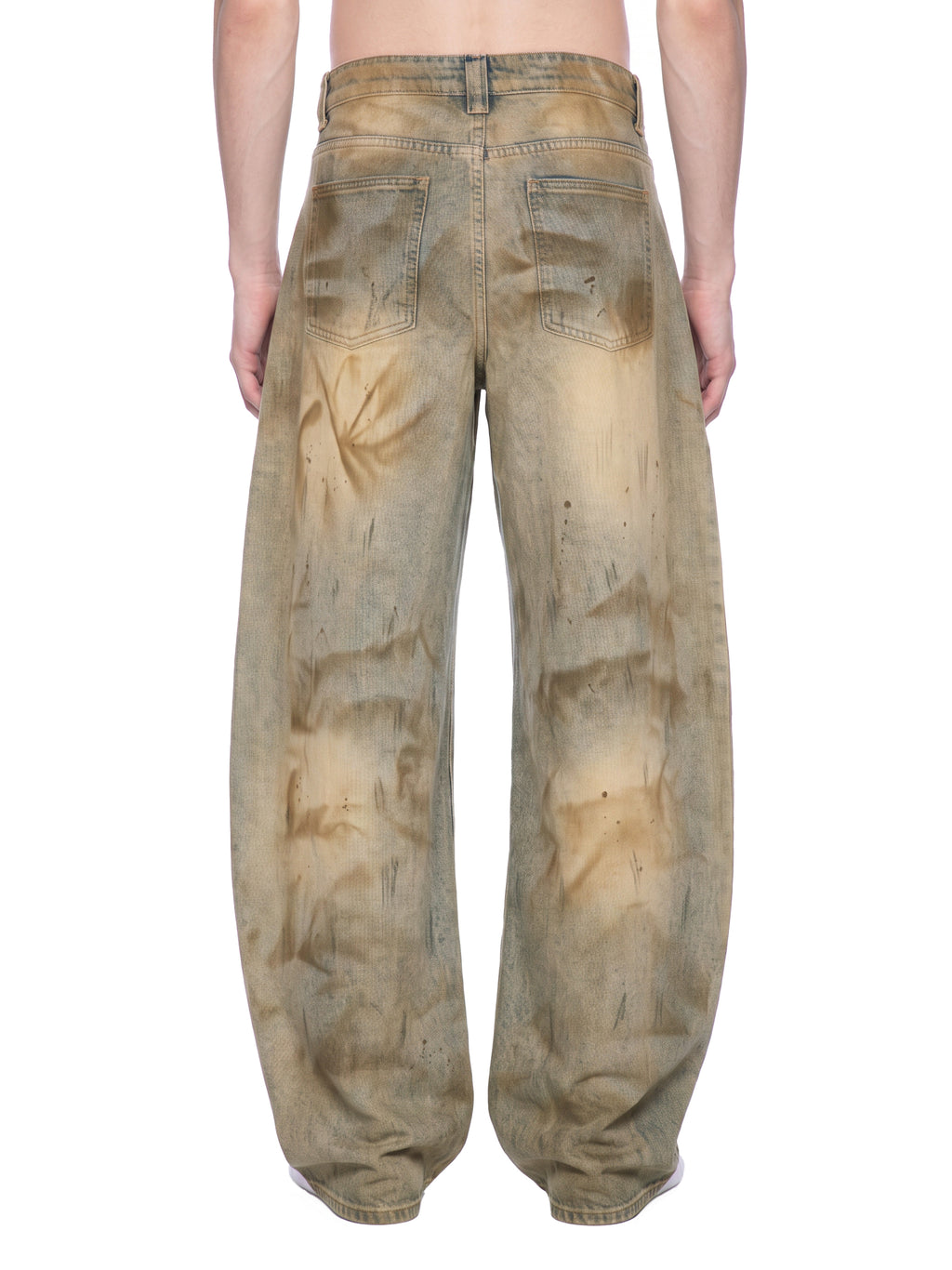 M | vintage wash barrel leg jeans