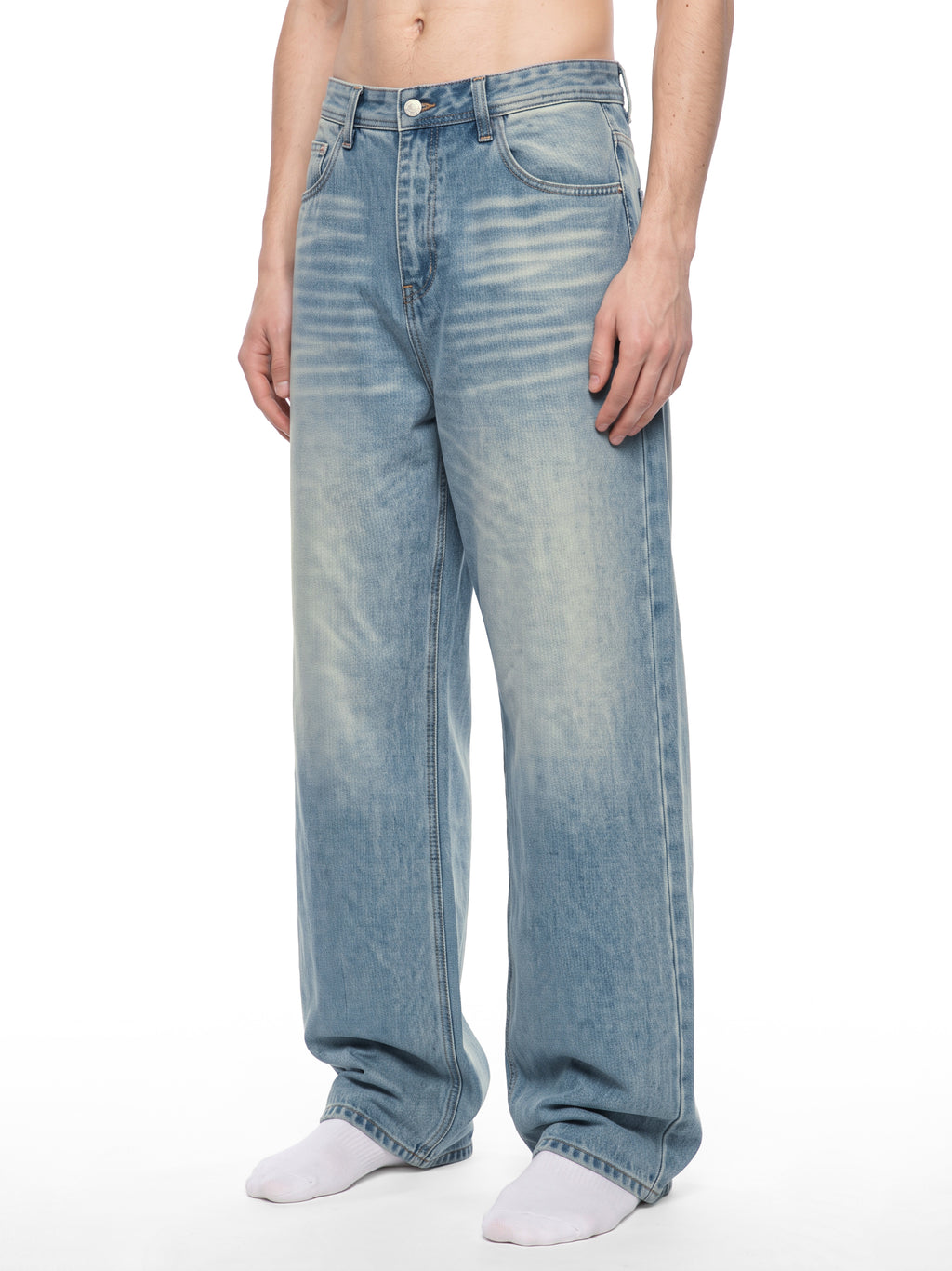 M | vintage wash denim jeans