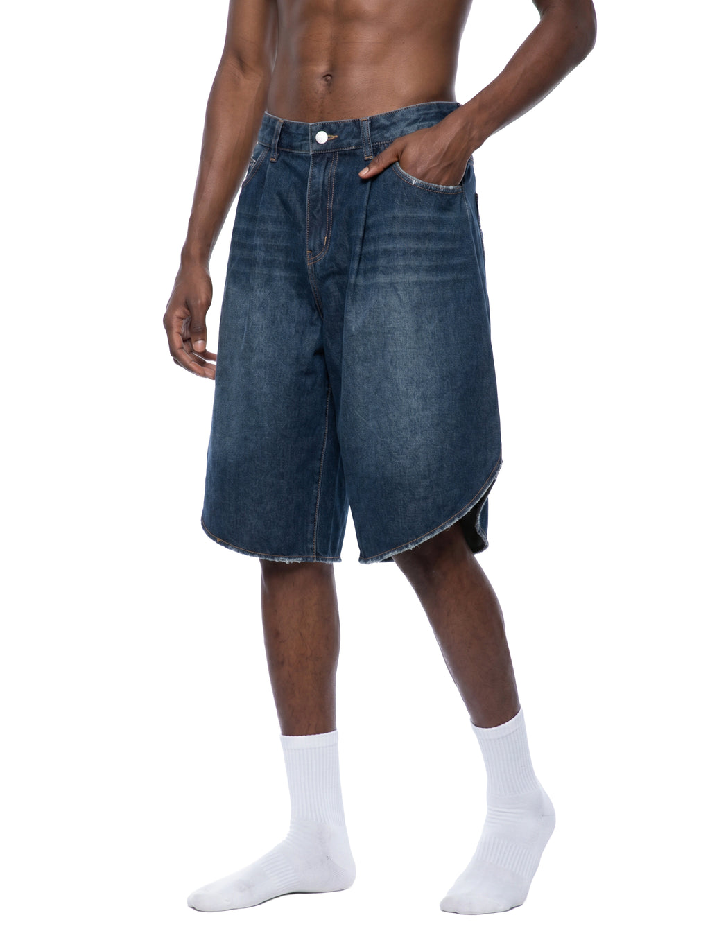 M | Wide Leg Denim Surf Shorts