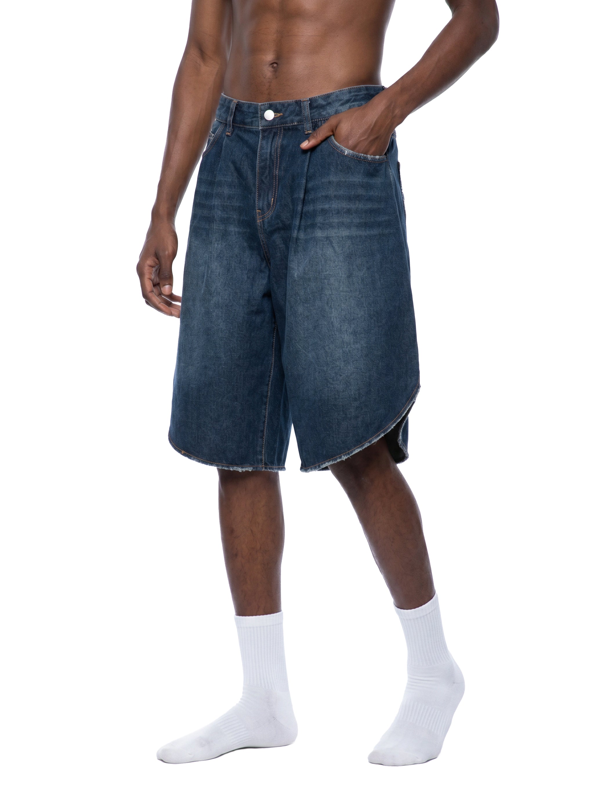 M | Wide Leg Denim Surf Shorts