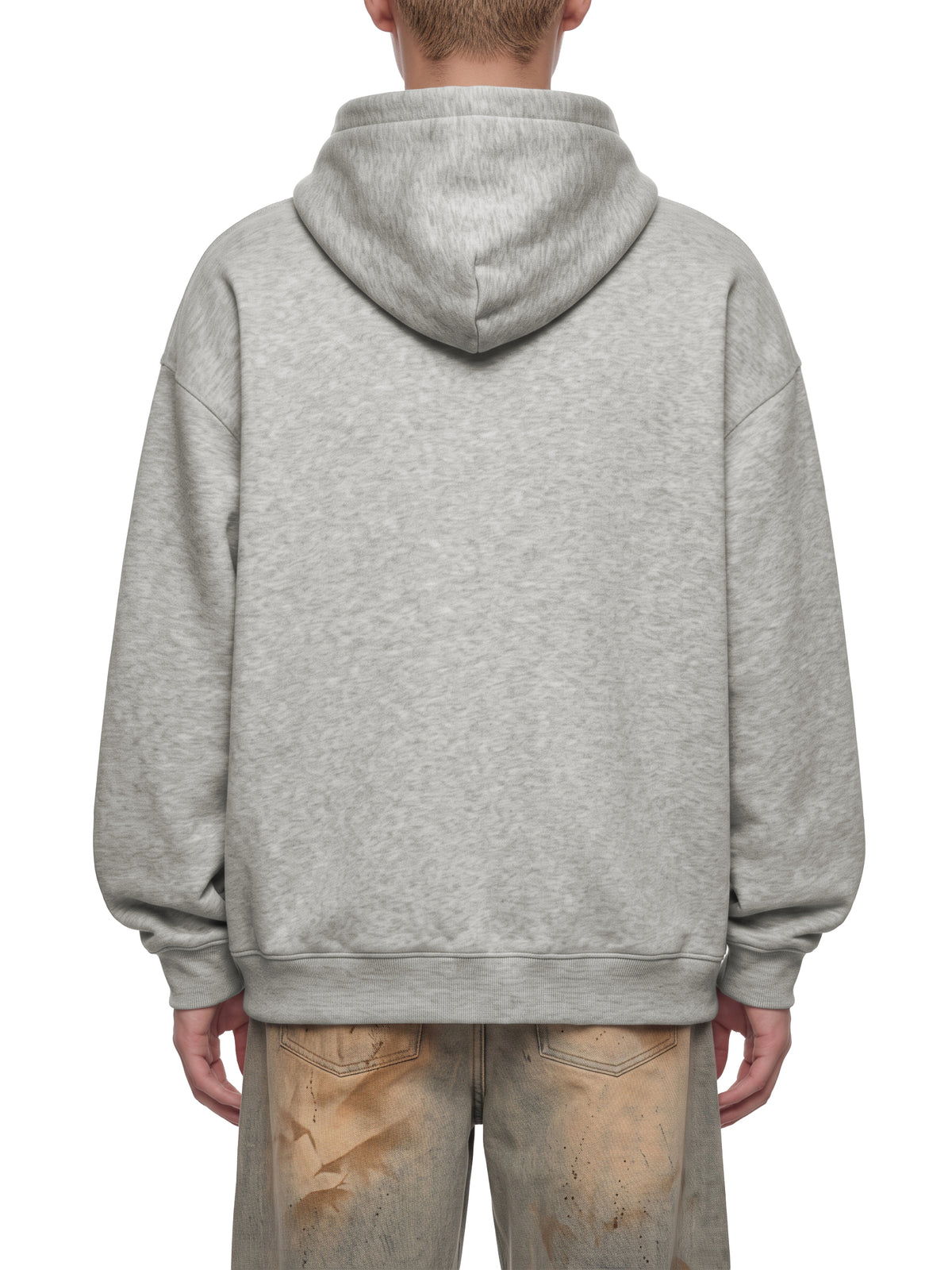 O | U oversized fleece chunky-zip hoodie