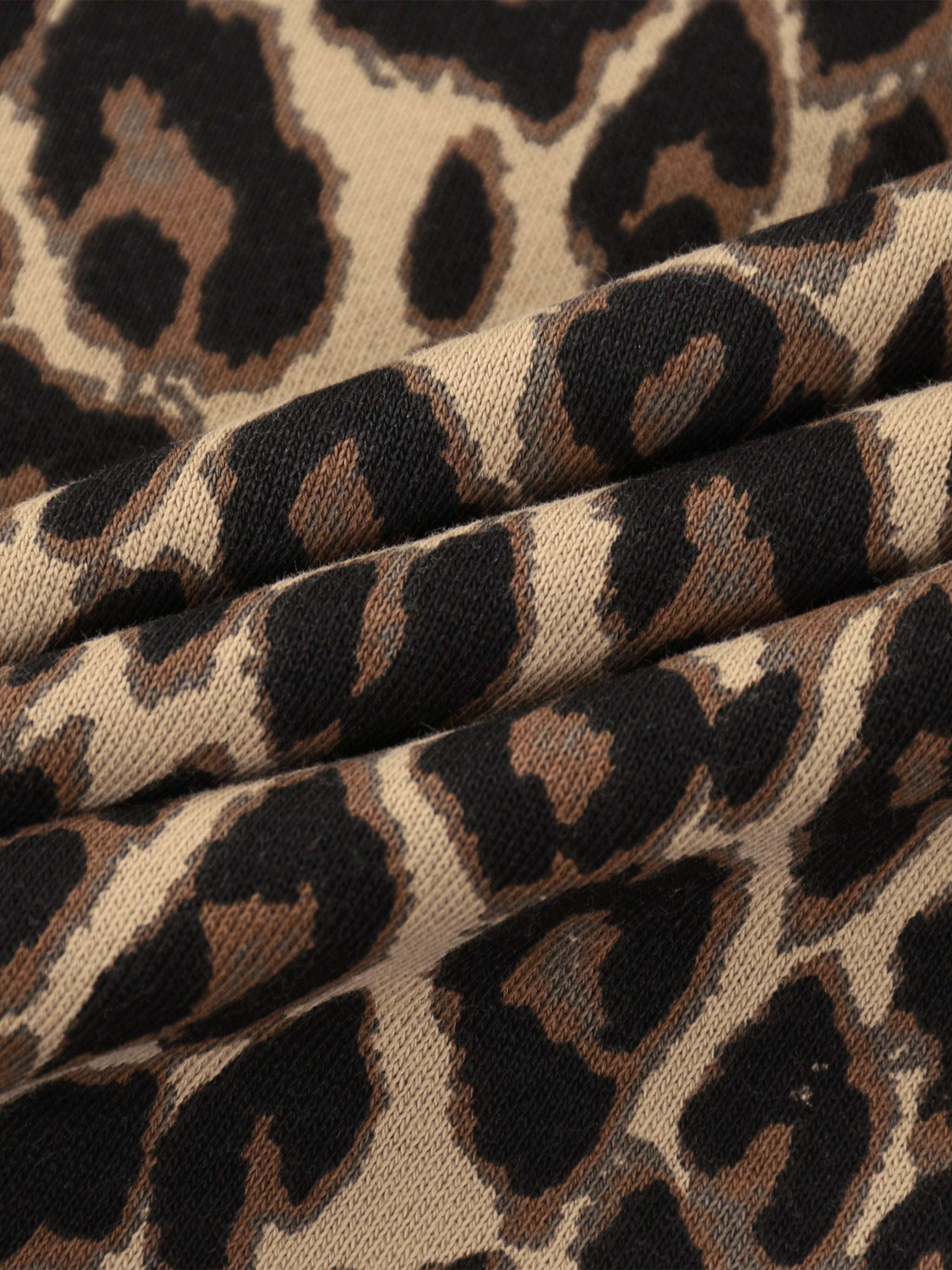 O | leopard full zip hoodie
