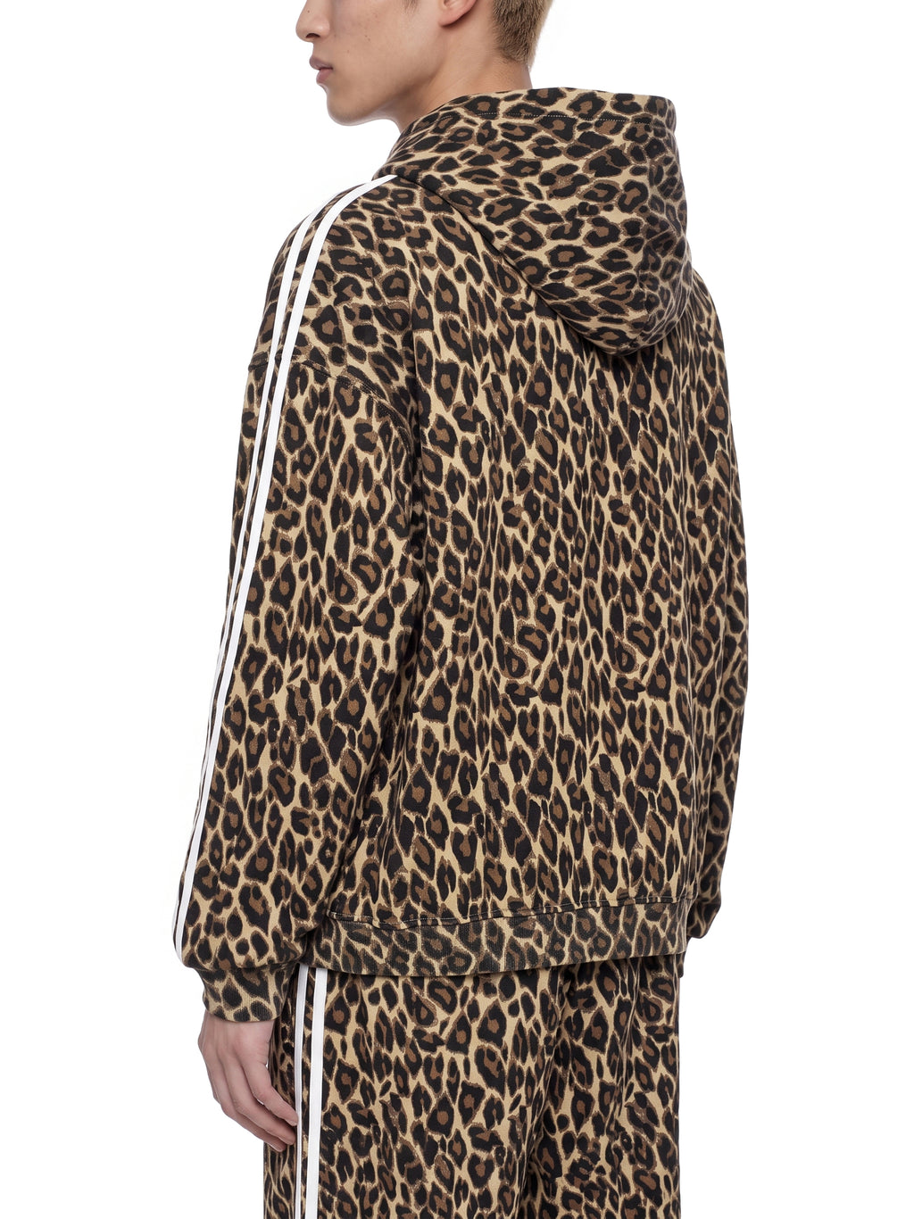 O | leopard full zip hoodie